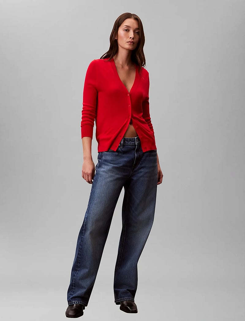 Calvin Klein - Fine Gauge Viscose Cardigan - cardigans - adrenaline rush - 0