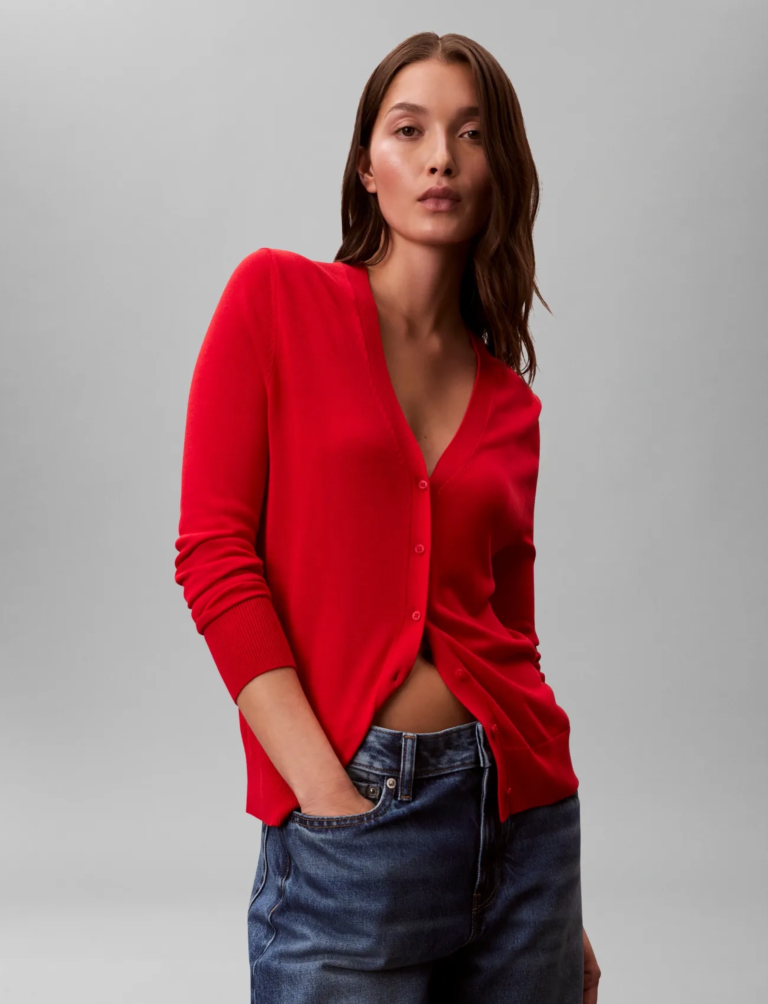 Fine Gauge Viscose Cardigan 3