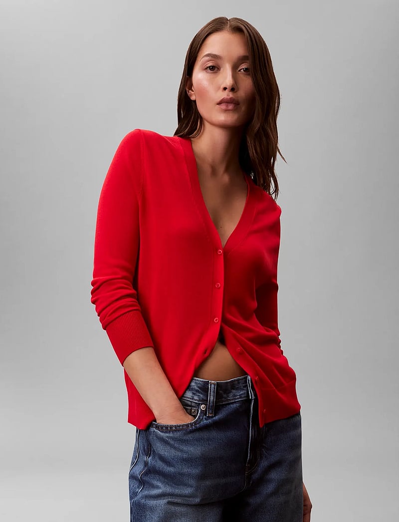 Calvin Klein - Fine Gauge Viscose Cardigan - cardigans - adrenaline rush - 3