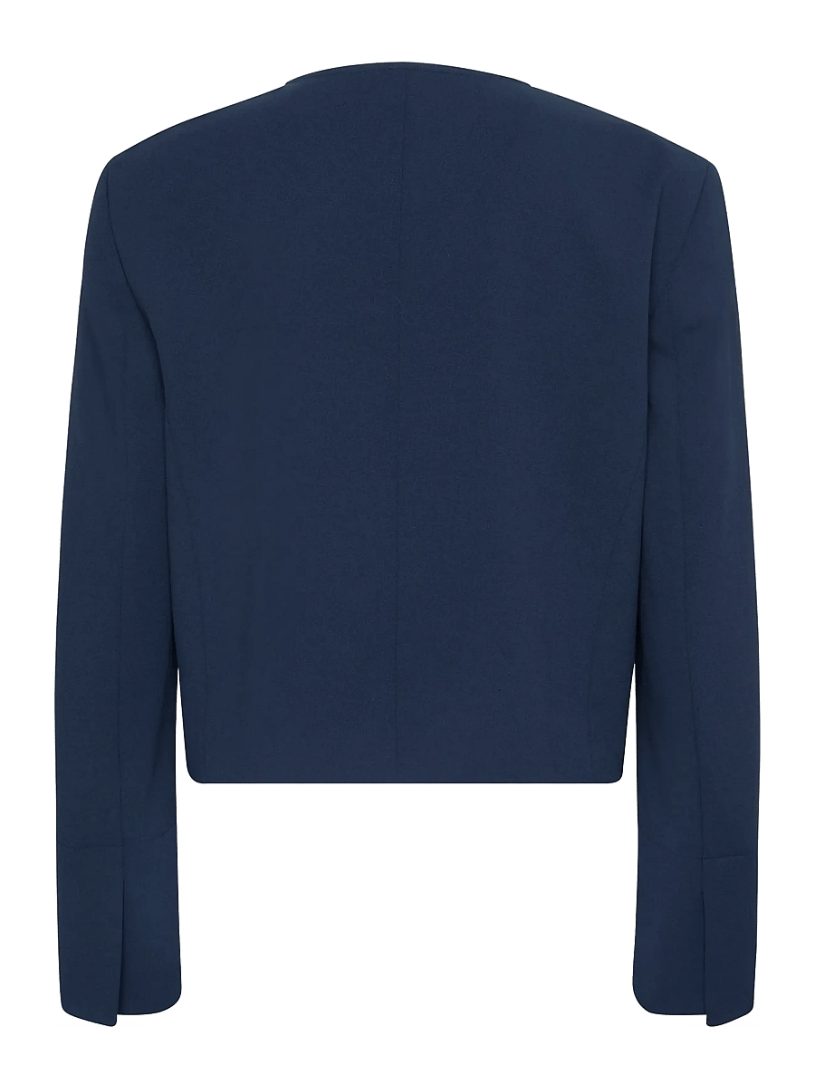 Calvin Klein - EU STRETCH CREPE LADY JACKET - cropped-blazer - dark sapphire - 1