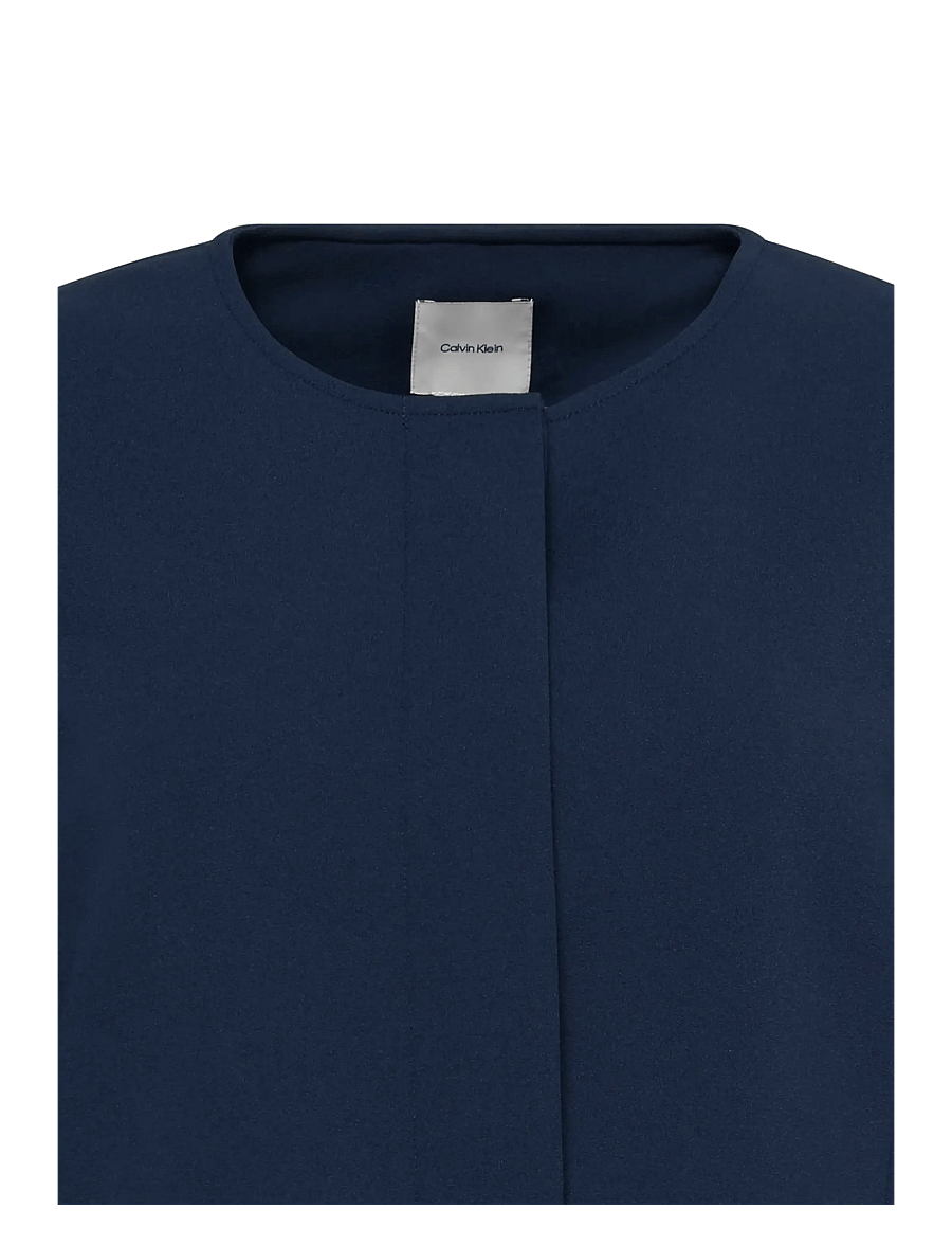 Calvin Klein - EU STRETCH CREPE LADY JACKET - cropped-blazer - dark sapphire - 2