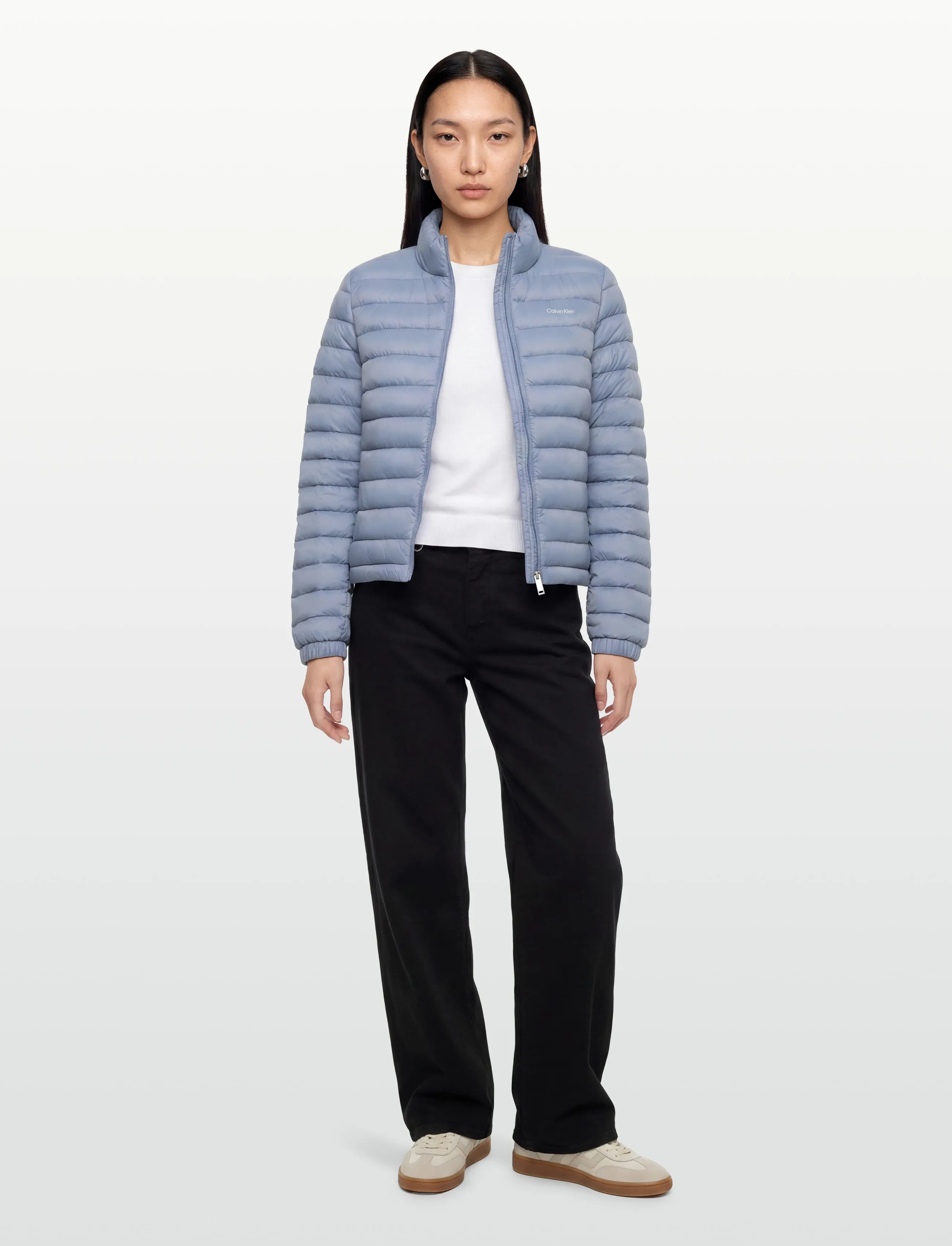 Calvin Klein Ultra Lightweight Down Puffer Ja, M, Jackets, Blau - Padded Jacket, Frauen