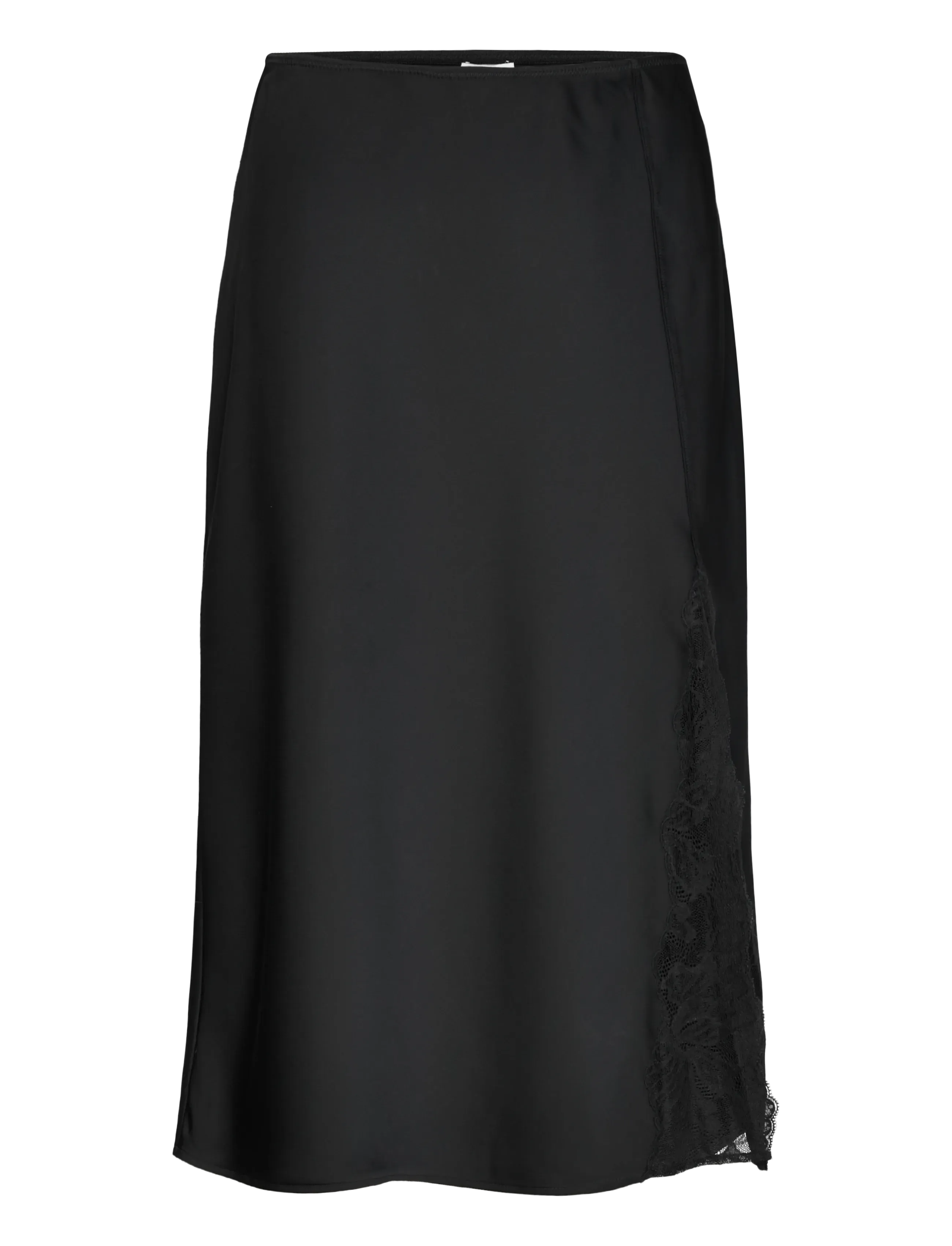 CALVIN KLEIN Matt Shine Satin Strickjacke Trim Midi Schwarz - XL - Damen