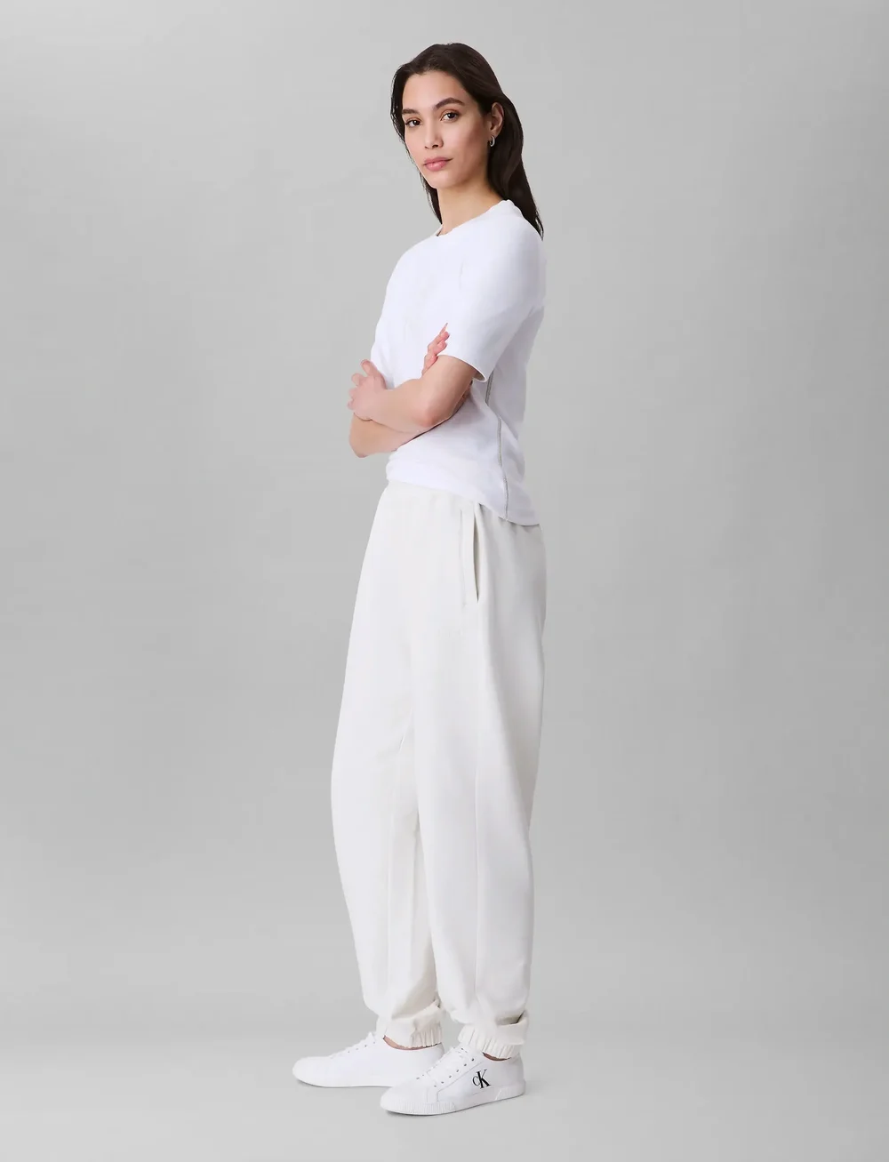 Calvin Klein - A-LS FRENCH TERRY EMB LOGO PANT - trainingsbroeken - tofu - 3