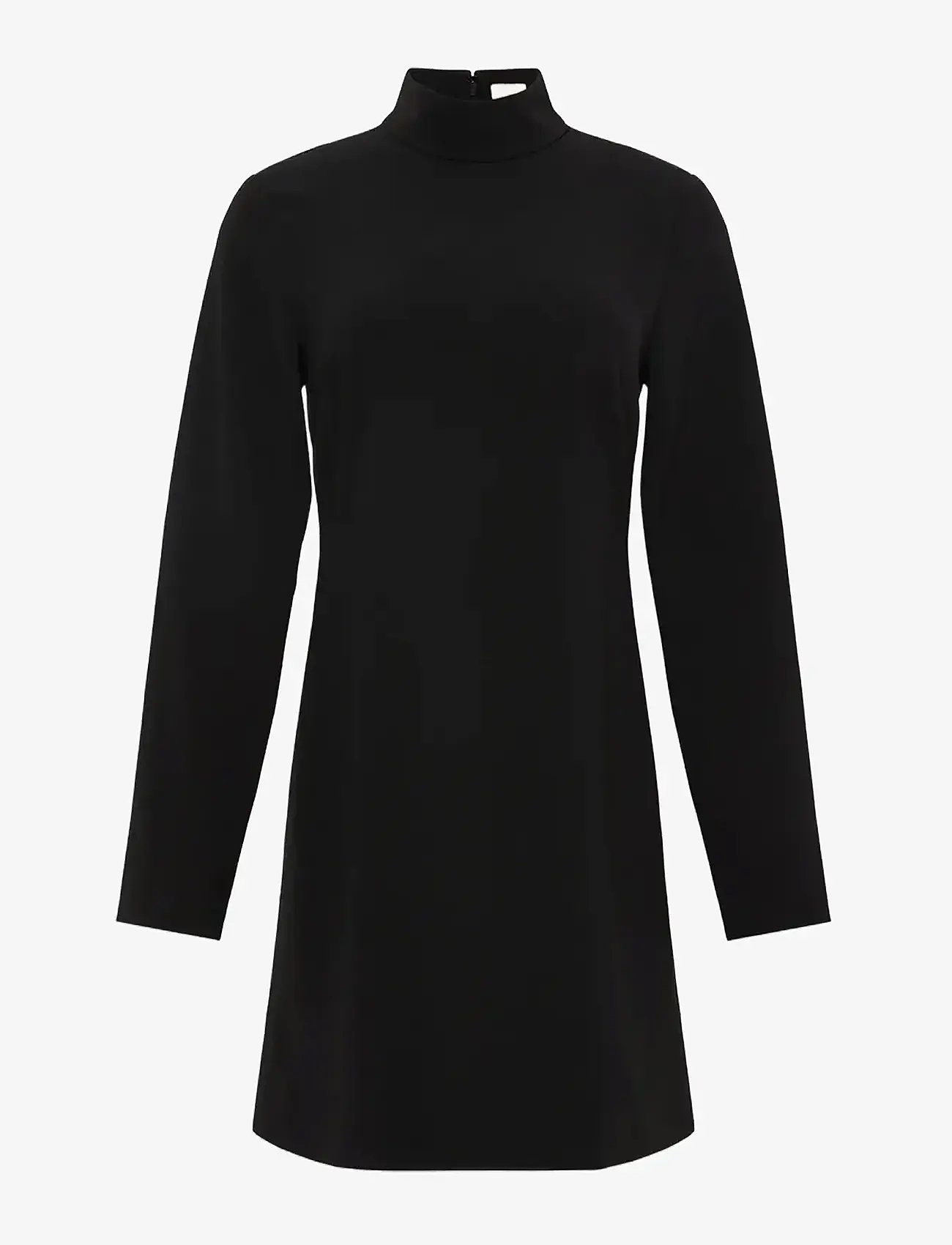 Calvin Klein - Crepe LS Turtleneck Mini Dress - short dresses - black - 1