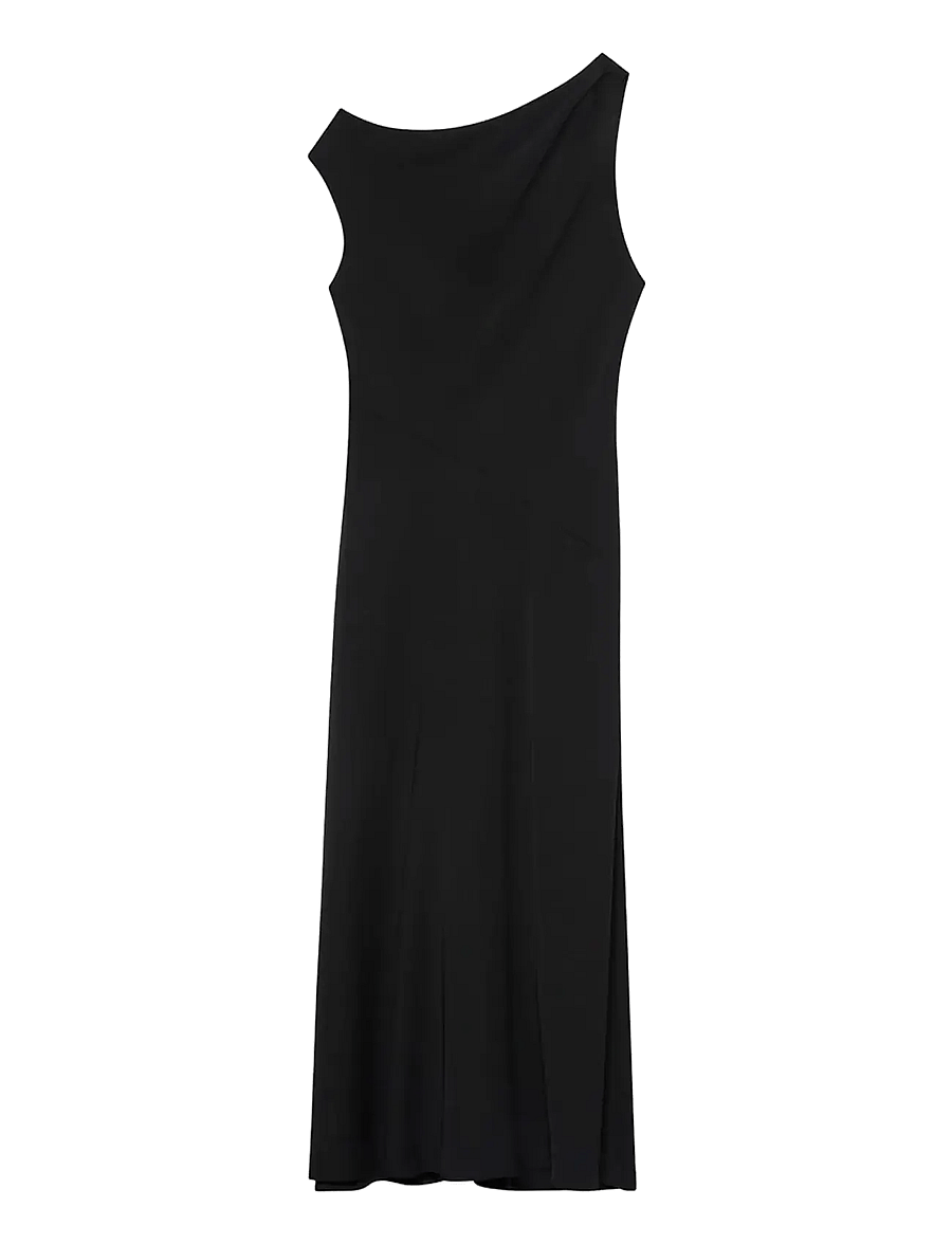 Calvin Klein - Crepe One Shoulder Dress - partykleider - black - 1