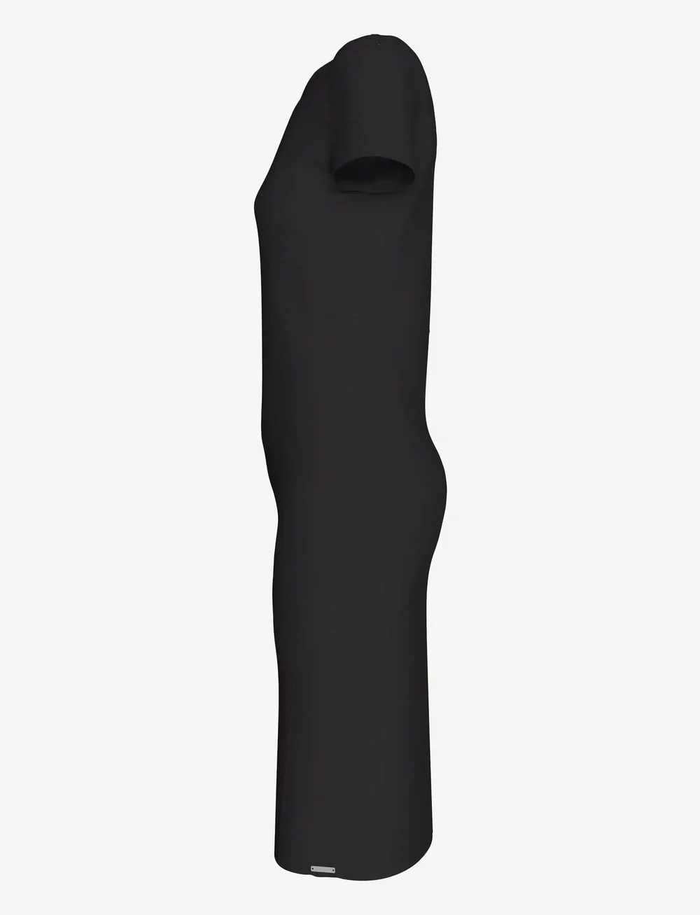 Calvin Klein - Stretch Crepe Boat Neck SS Dress - midiklänningar - black - 4