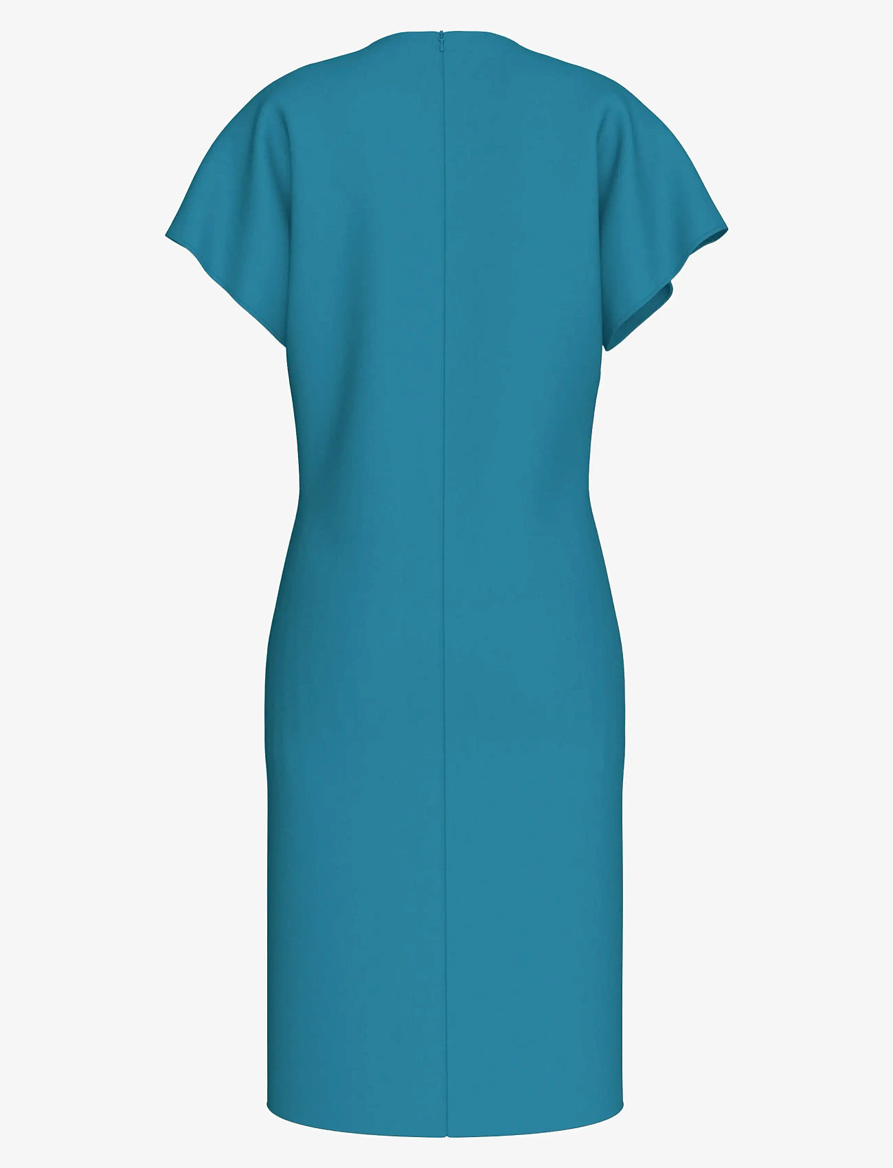 Calvin Klein - Stretch Crepe SS Dress - midi kjoler - blue moon - 1