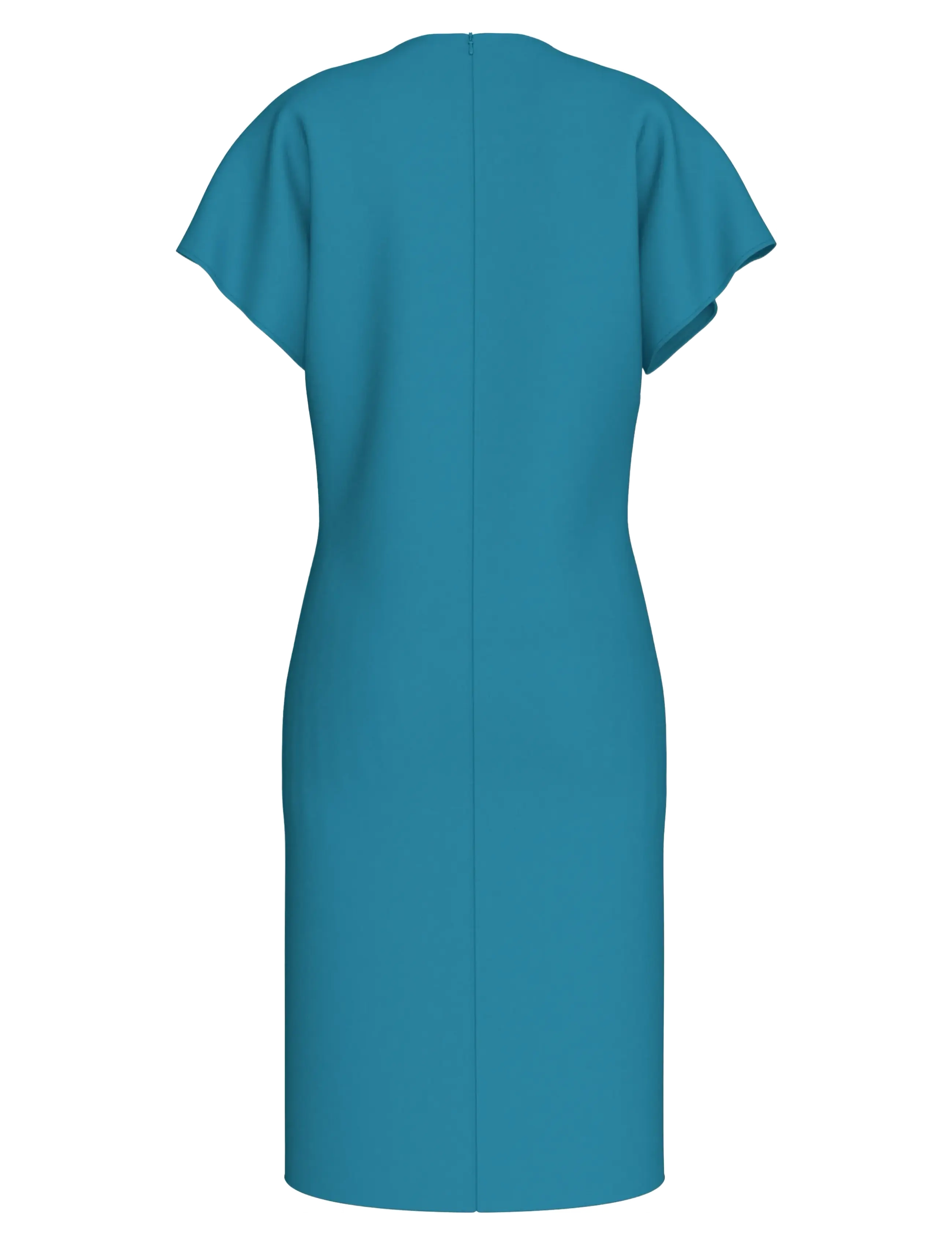 Calvin Klein - Stretch Crepe SS Dress - midikleider - blue moon - 1