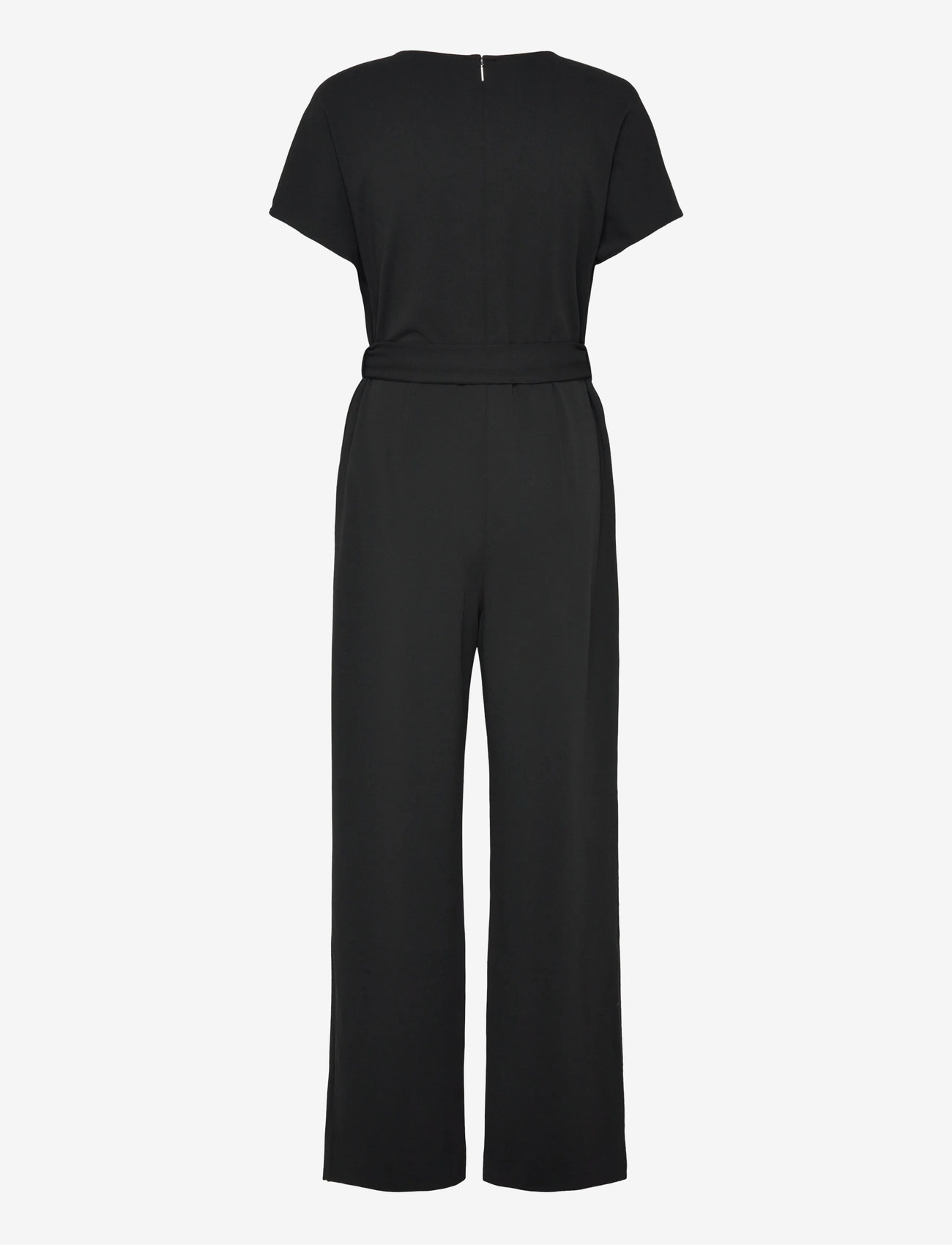 Calvin Klein - Stretch Crepe Jumpsuit with Belt - buksedragter - black - 2