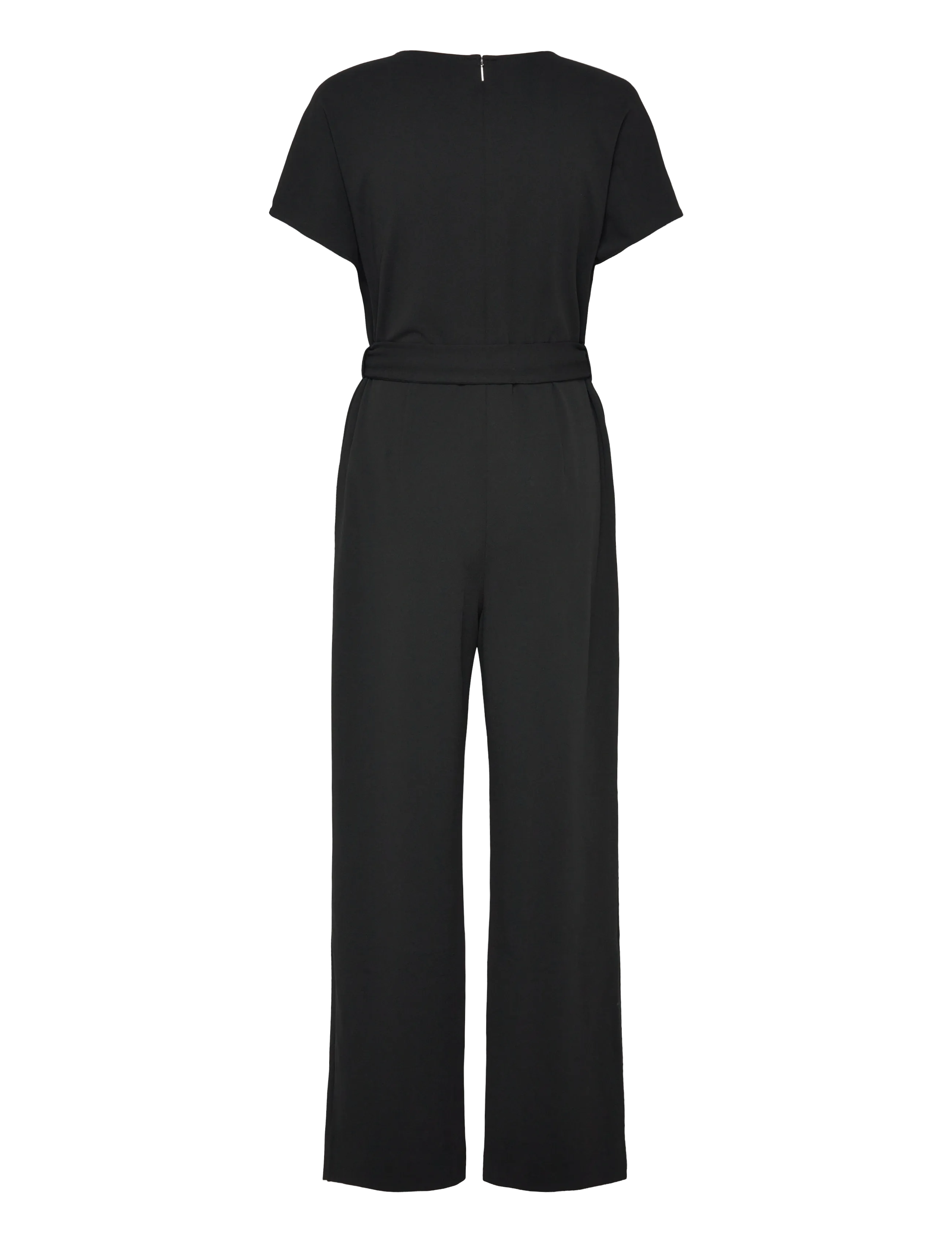 Calvin Klein - Stretch Crepe Jumpsuit with Belt - black - 2
