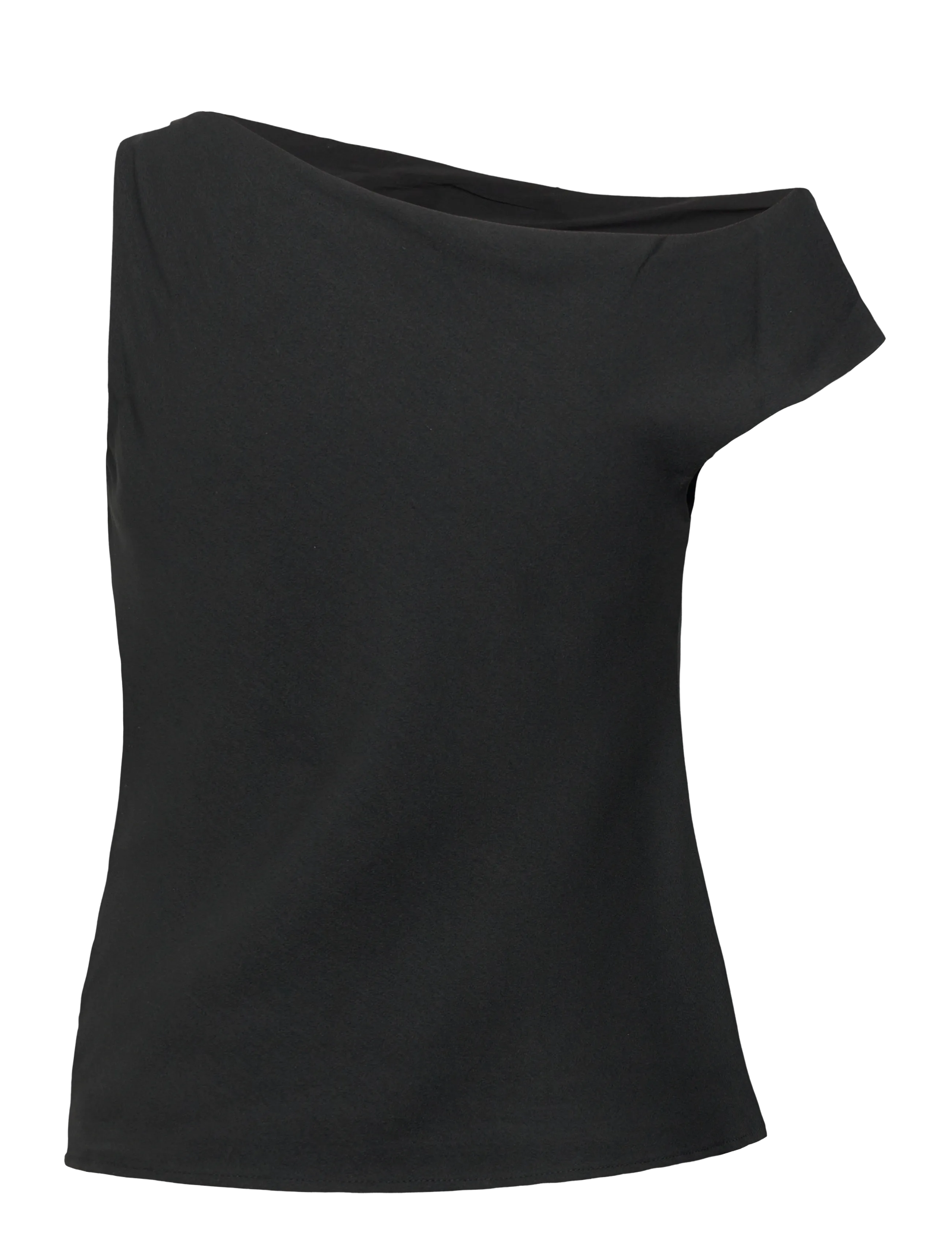 Calvin Klein - Crepe One Shoulder Top - topid ja varrukateta alussärgid - black - 1