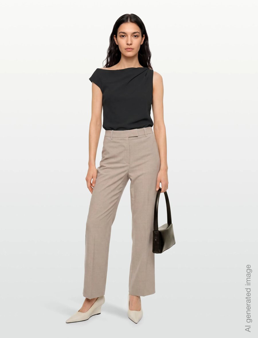 Calvin Klein - Crepe One Shoulder Top - varrukateta topid - black - 0