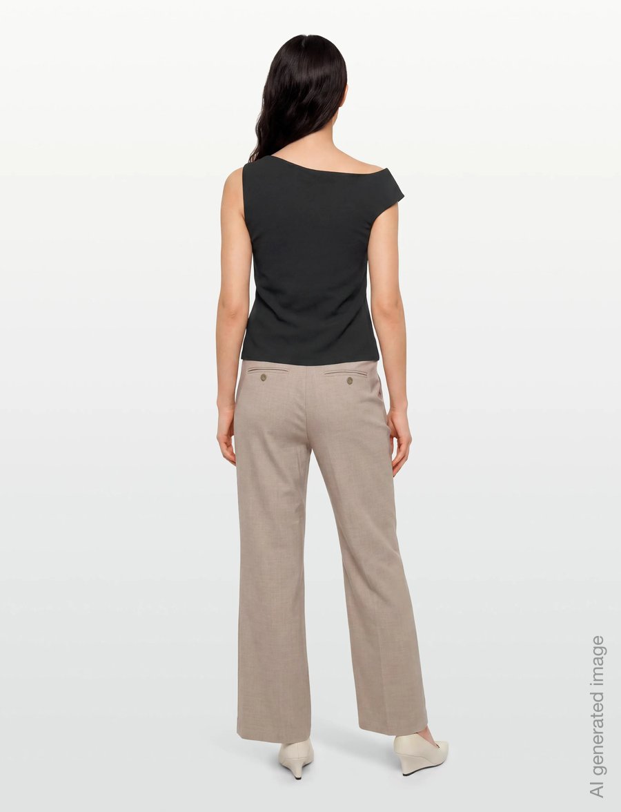 Calvin Klein - Crepe One Shoulder Top - varrukateta topid - black - 4