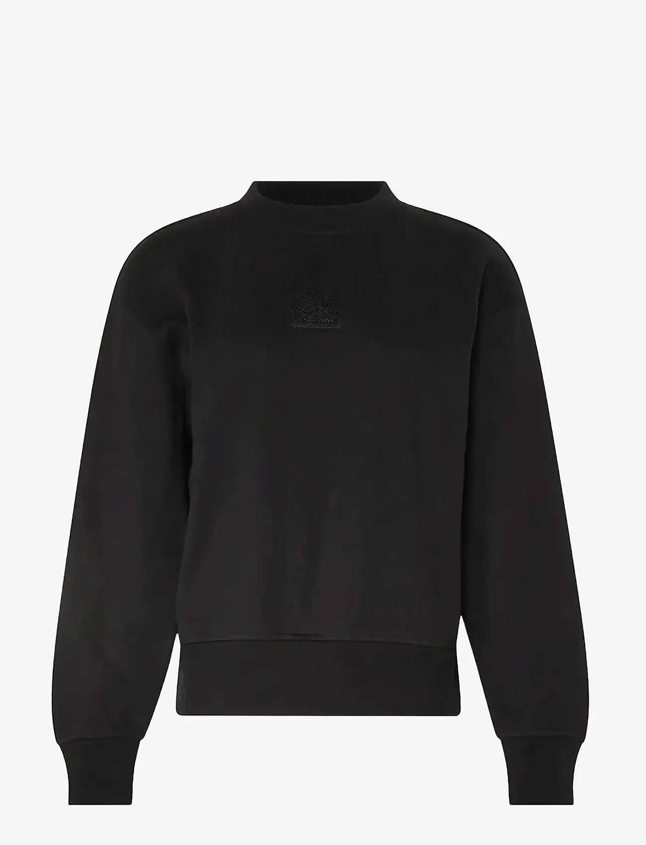 Calvin Klein - LS PREMIUM TERRY EMBLEM LOGO CRE - hverdags stil - black - 1