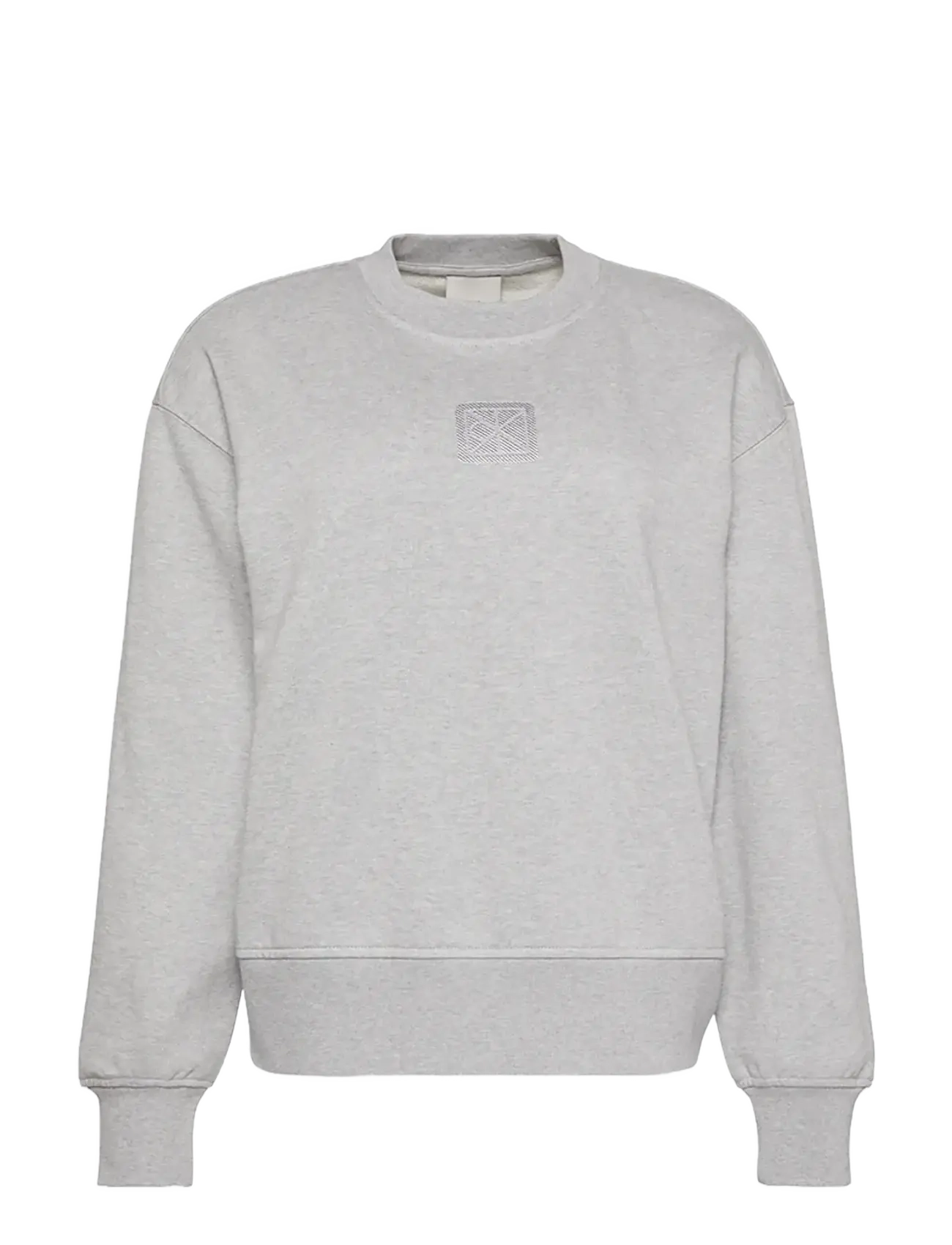 Calvin Klein LS PREMIUM TERRY EMBLEM LOGO CRE - Dressipluusid - HEROIC GREY HEATHER / grey