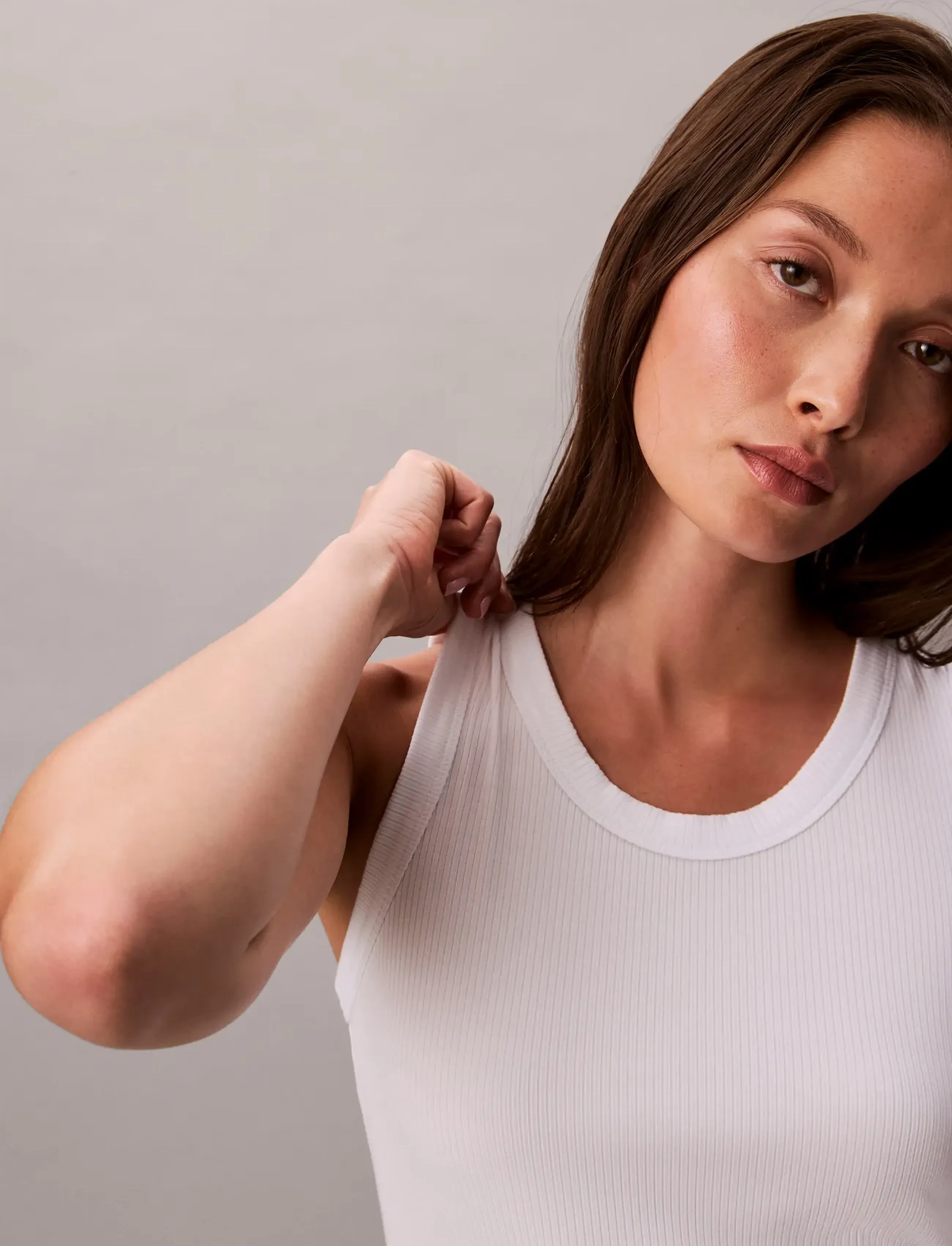 Calvin Klein - A- Modal Rib Tank (essential) - Ärmellose tops - brilliant white - 4