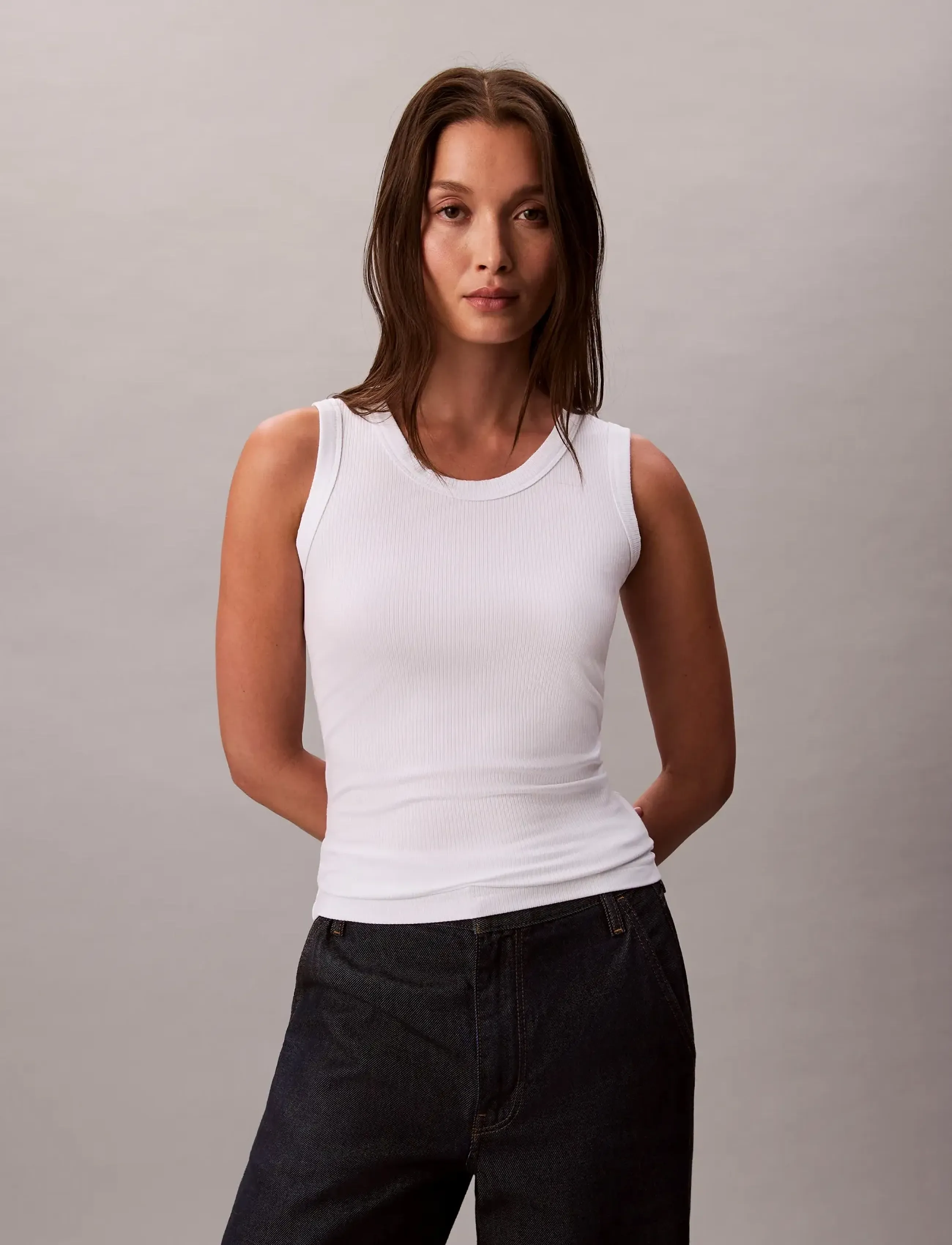 Calvin Klein - A- Modal Rib Tank (essential) - Ärmellose tops - brilliant white - 5