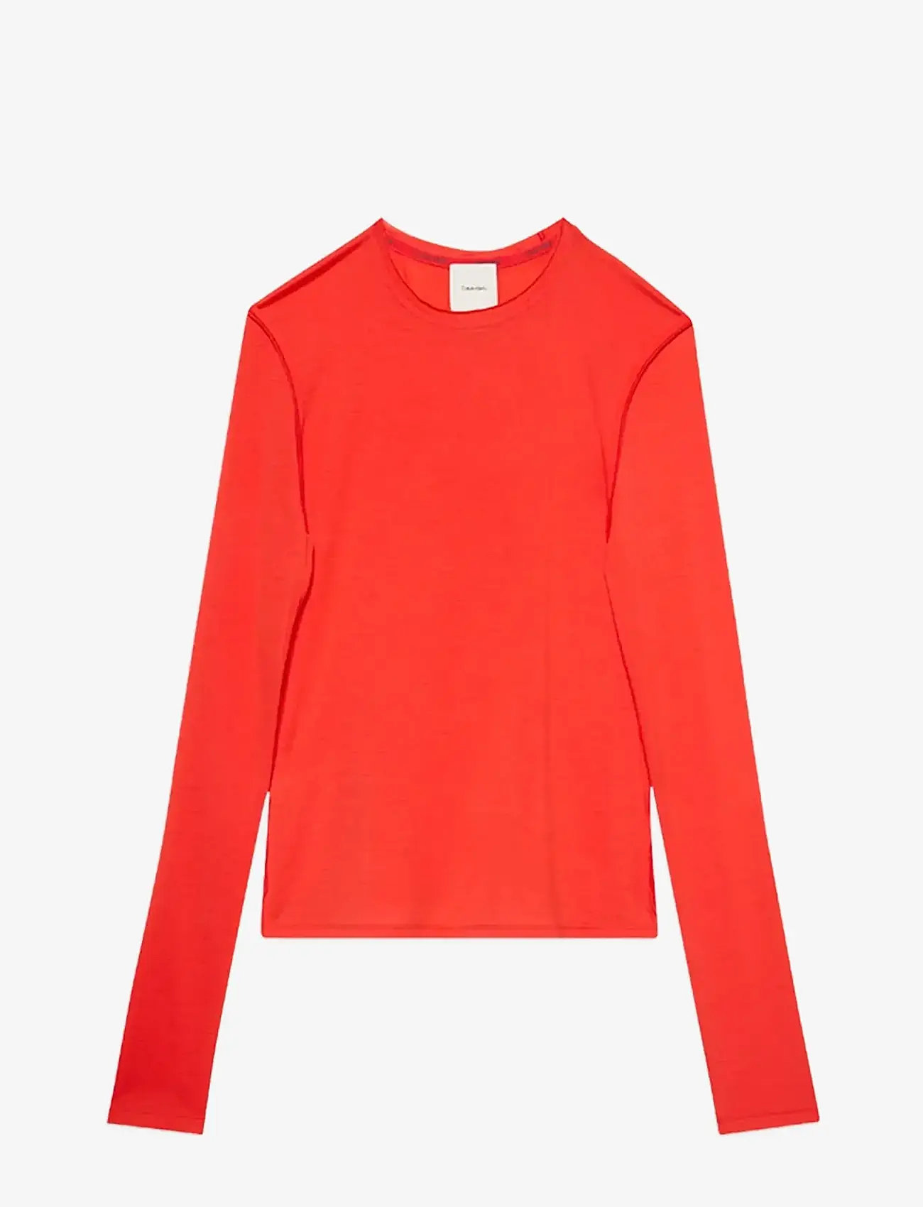 Calvin Klein - LS INSIDE OUT SHEER WOOL KNIT TO - pullover - tuscan terra cotta - 1