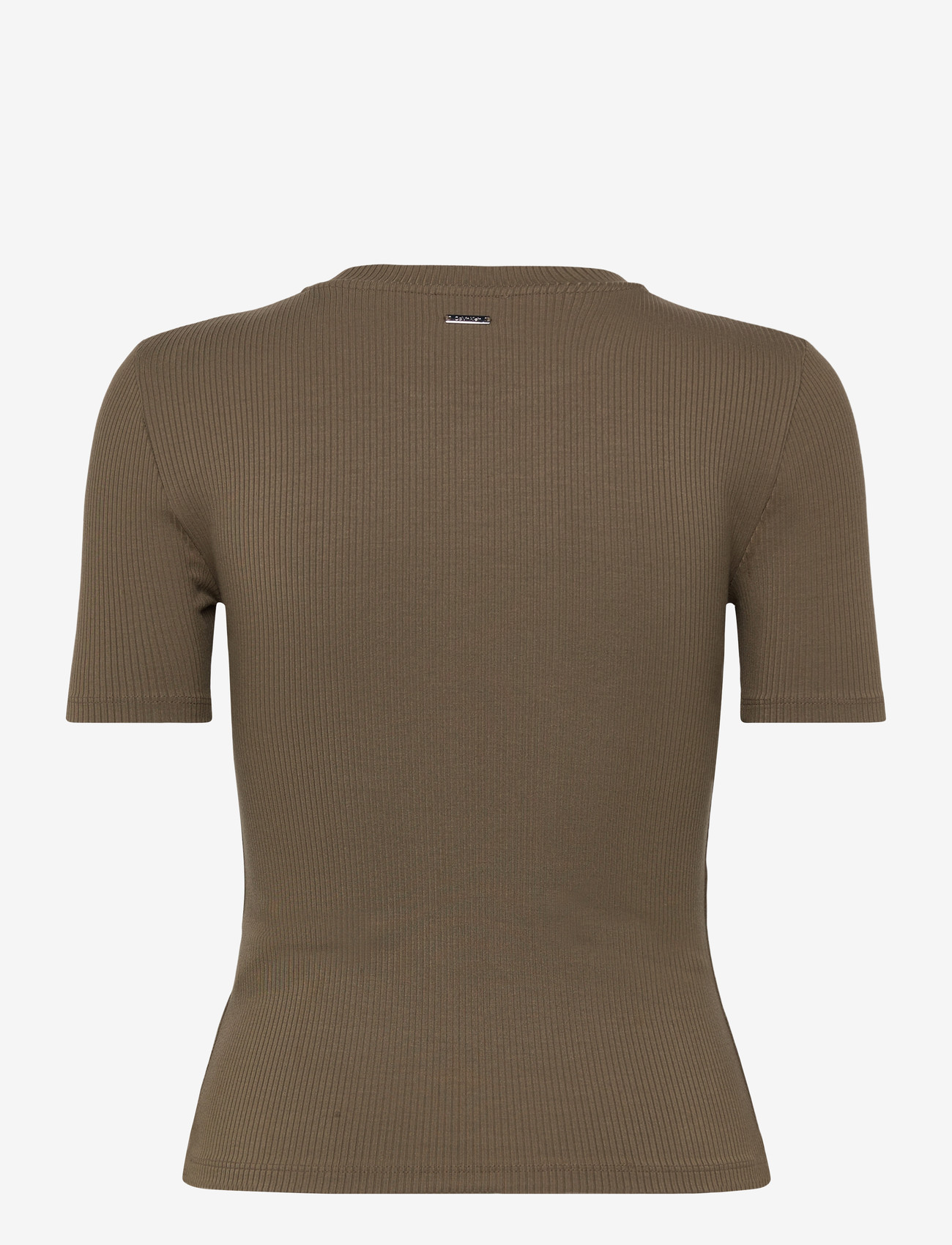 Calvin Klein - A- Modal Rib Tee (essential) - t-shirts - capers - 2