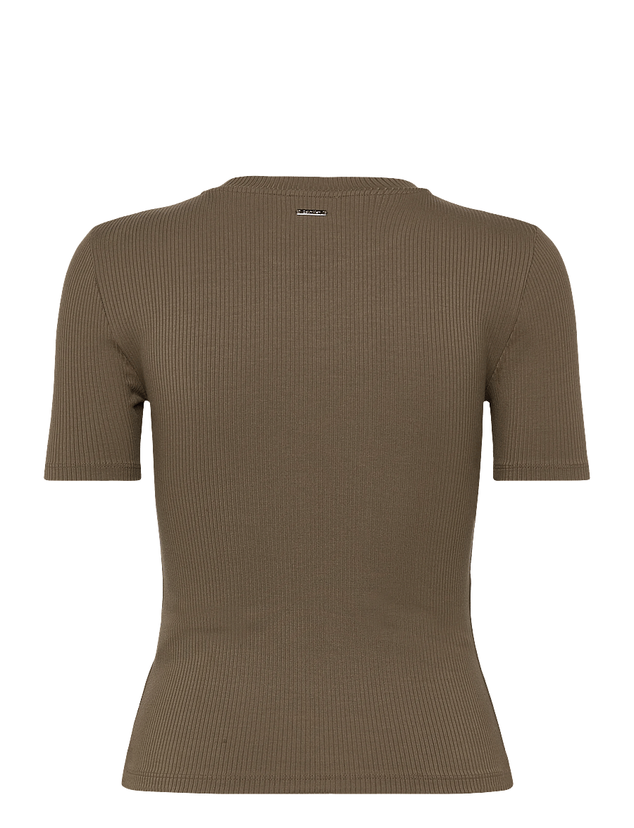 Calvin Klein - A- Modal Rib Tee (essential) - t-shirts - capers - 2