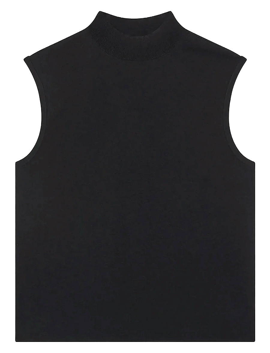 Calvin Klein - Sleeveless Mockneck - Ärmellose tops - black - 1