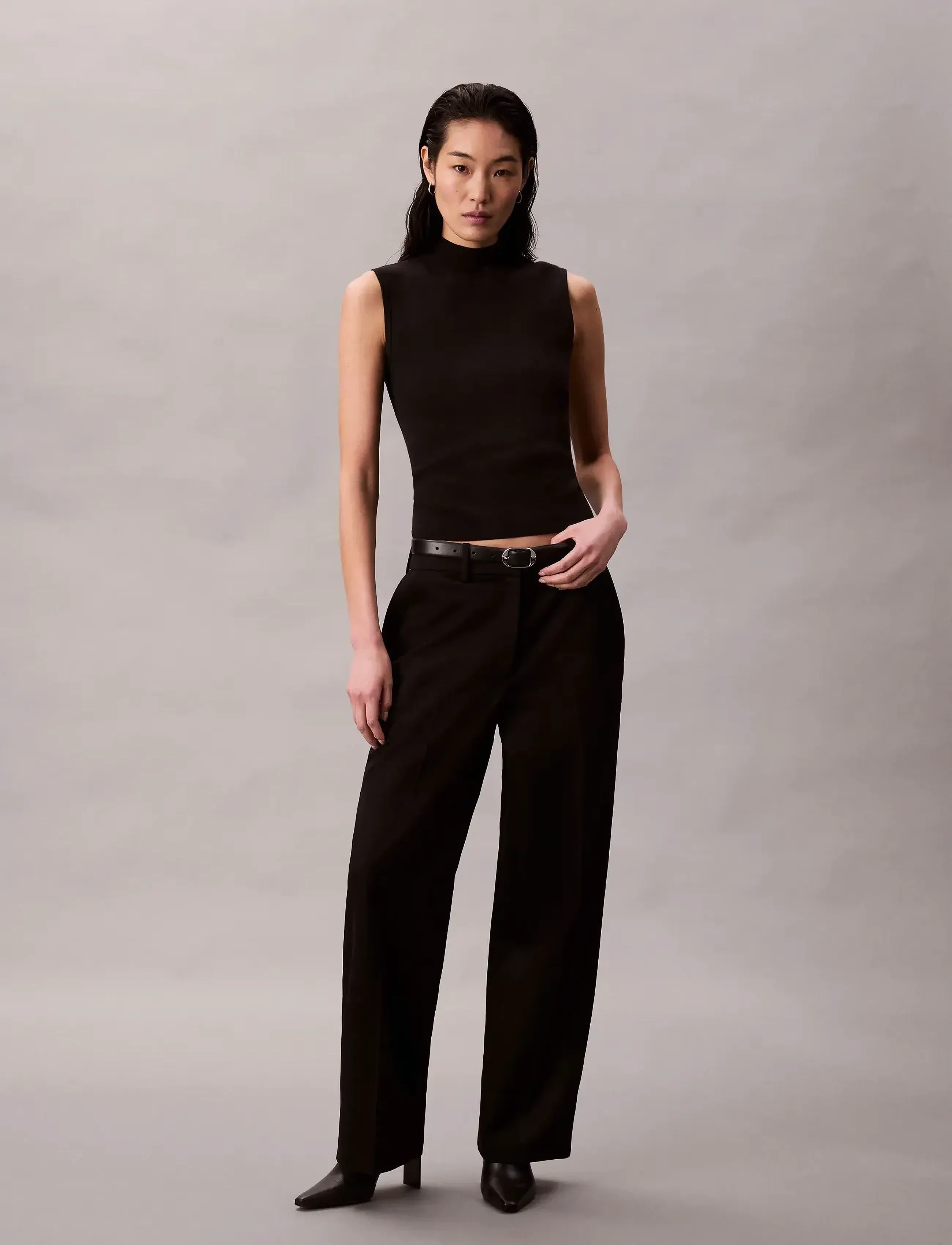 Calvin Klein - Sleeveless Mockneck - varrukateta alussärgid - black - 2