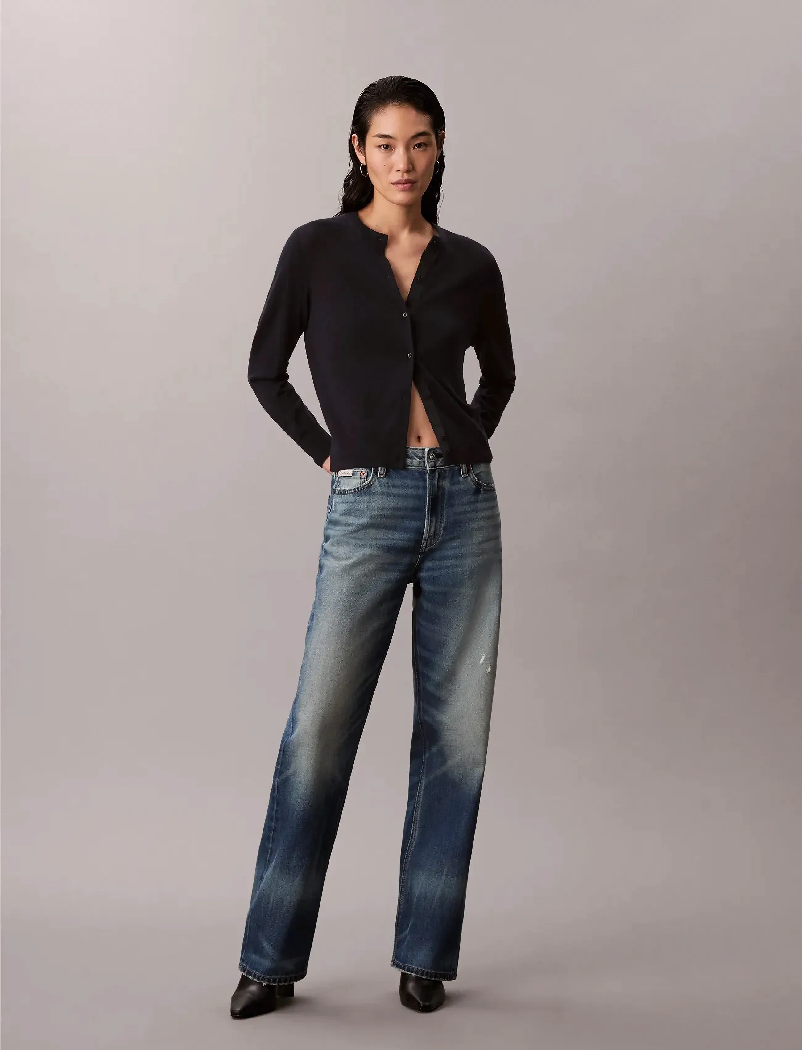 Calvin Klein Merino Cardigan - Calvin Klein - BLACK / black
