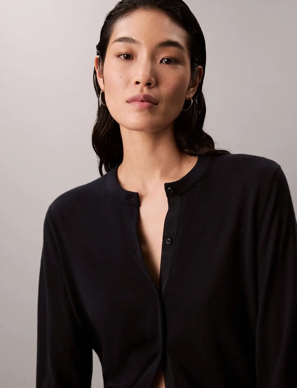 Calvin Klein - Merino Cardigan - cardigans - black - 3