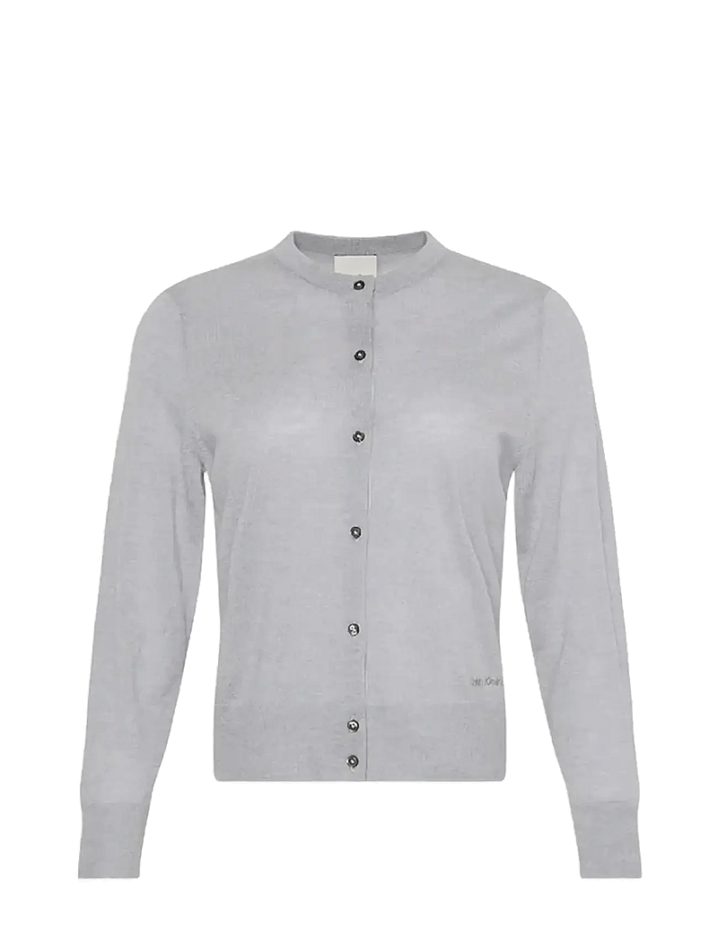 Calvin Klein - Merino Cardigan - cardigans - blue grey heather - 0