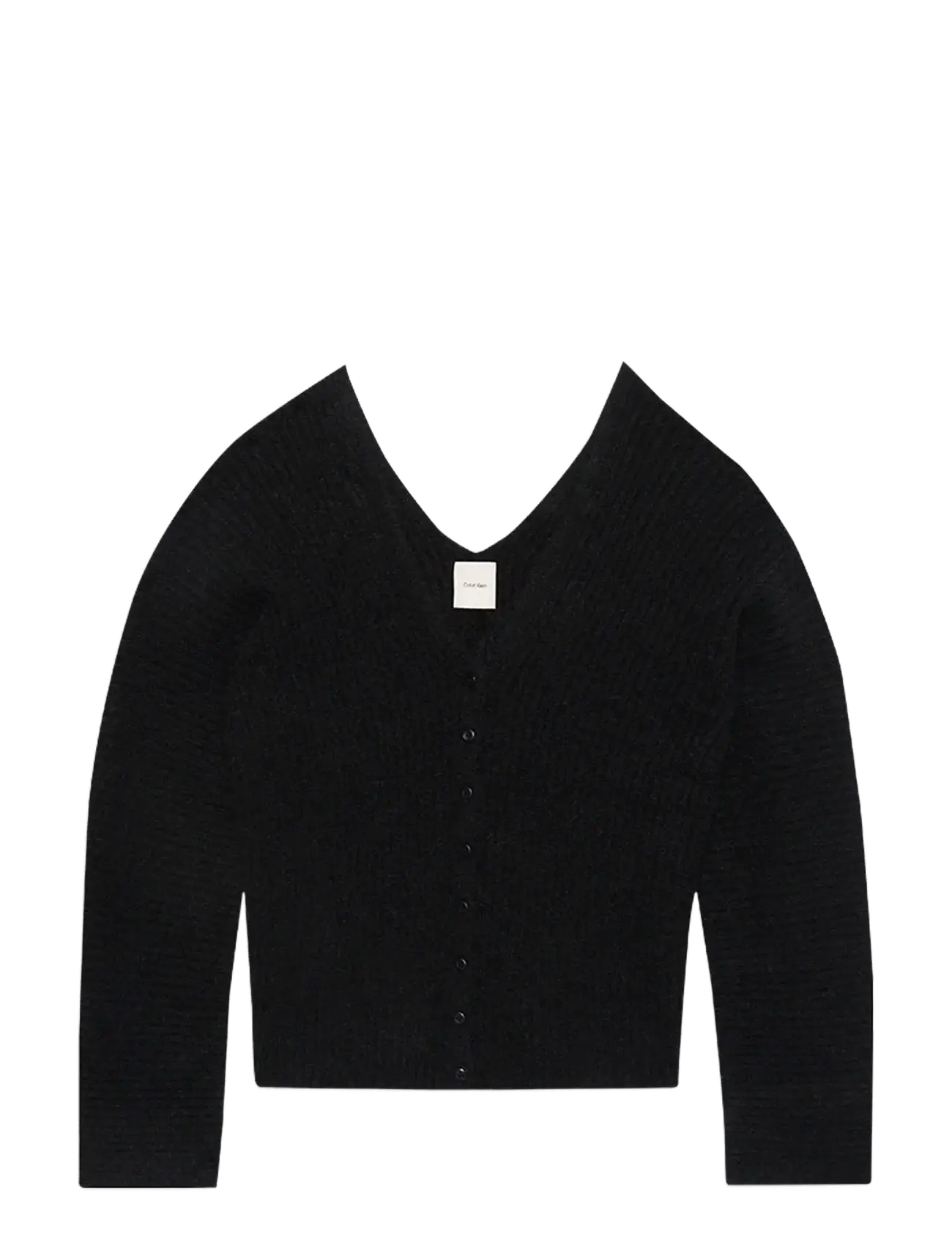 Calvin Klein Long Sleeve Button Up Cardigan, XL, Knitwear, Schwarz - Cardigans, Frauen