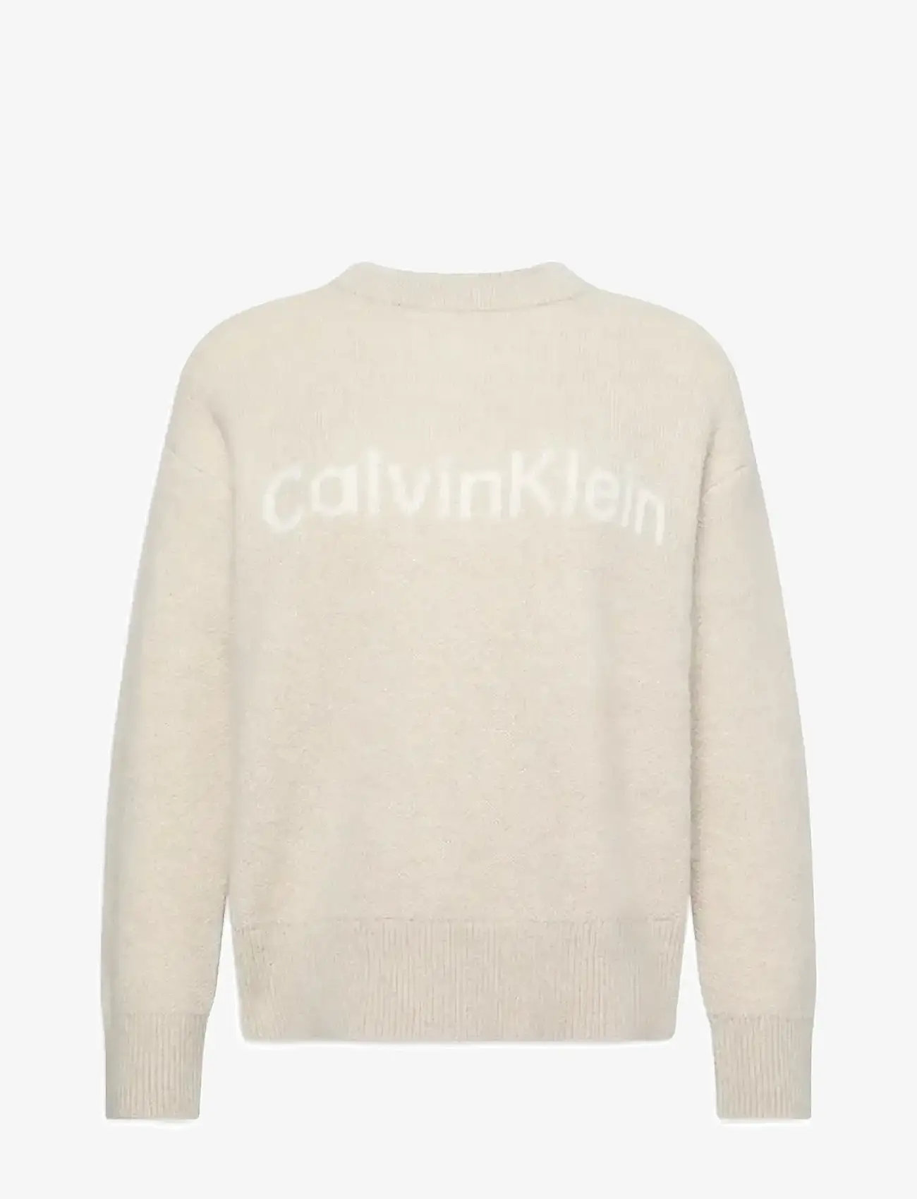 Calvin Klein - Alpaca Logo Sweater - stickade tröjor - pelican - 1