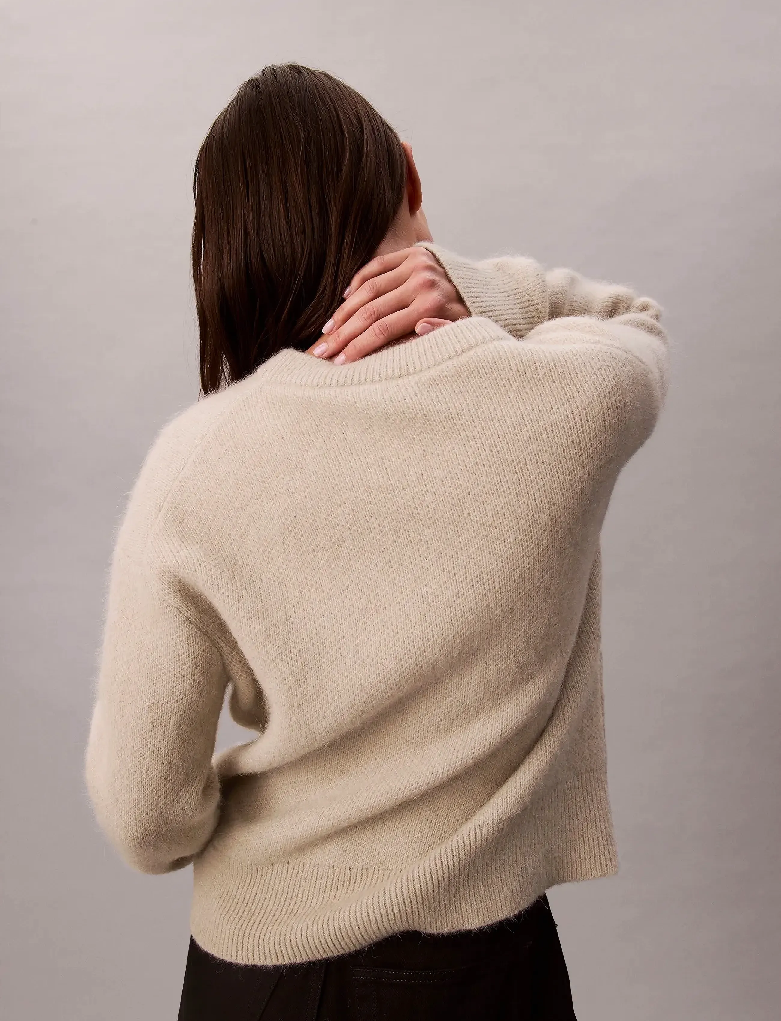 Calvin Klein - Alpaca Logo Sweater - pullover - pelican - 2
