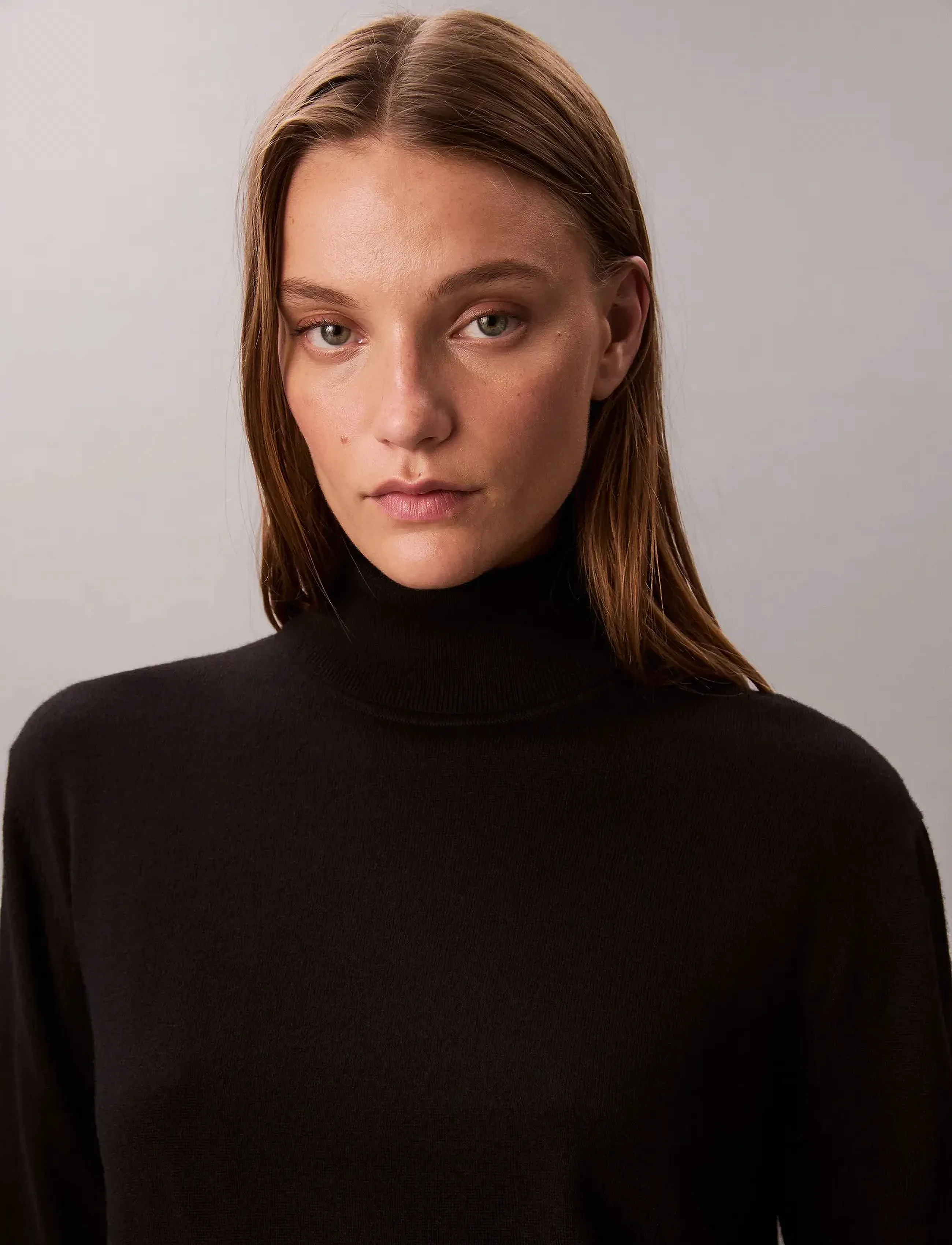 Calvin Klein - LS TNK EXTRAFINE MERINO SWTR 14G - rúllukragar - black - 3
