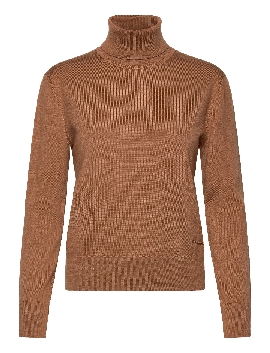 Calvin Klein - LS TNK EXTRAFINE MERINO SWTR 14G - polotröjor - thrush - 1
