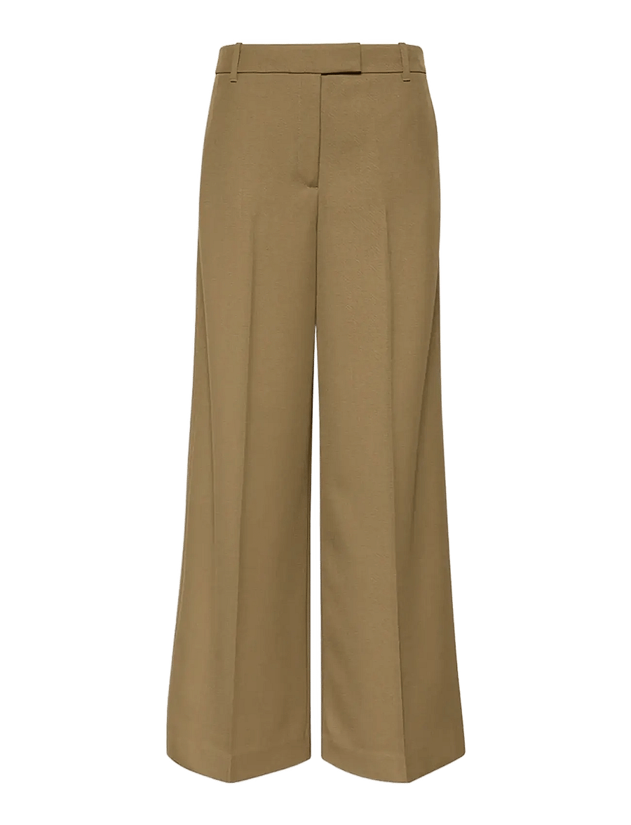 Calvin Klein - Wool Gaberdine Wide Leg Trouser - bukser med brede ben - capers - 1
