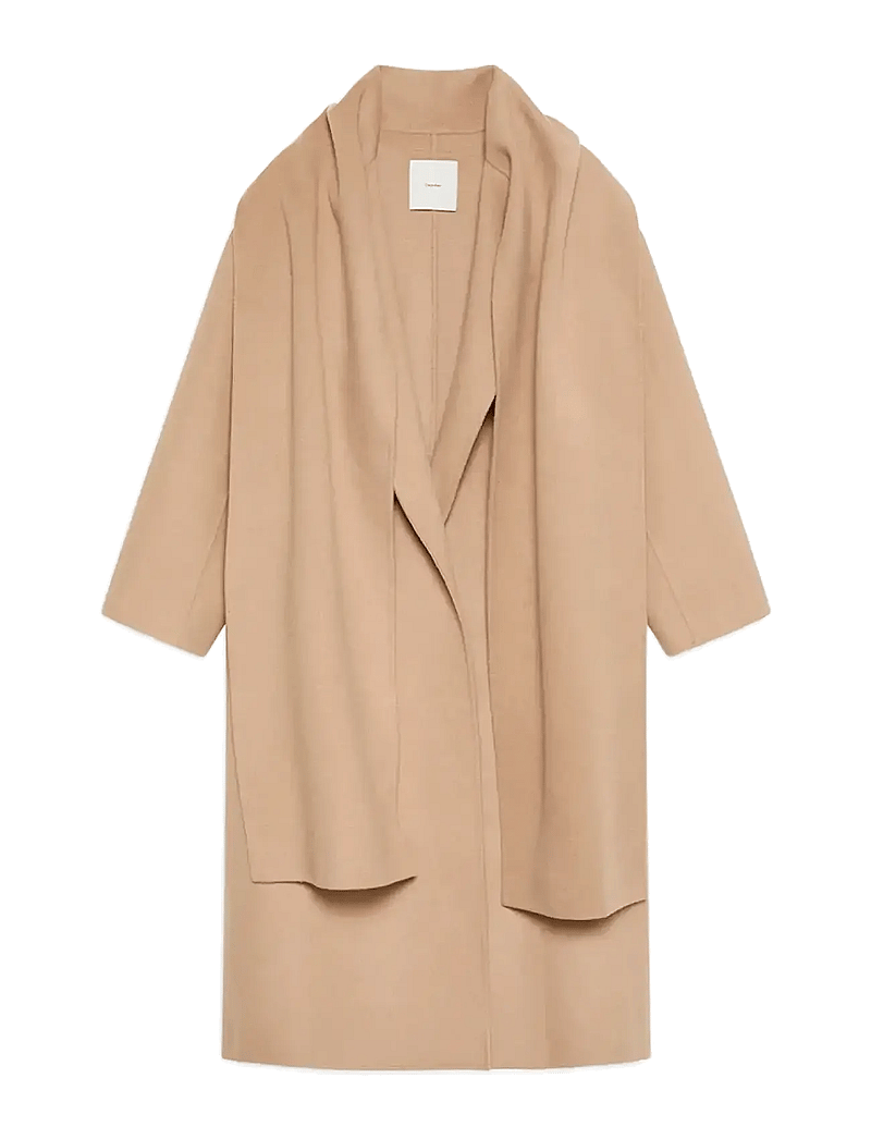 Calvin Klein - Dbl Face Wool Scarf Coat - ullkappor - amphora - 1