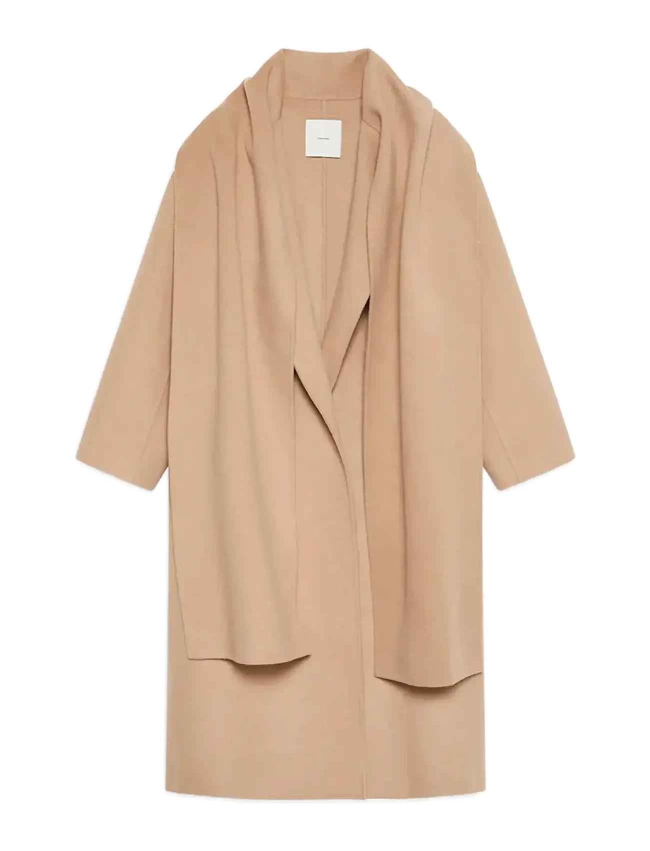 Calvin Klein Dbl Face Wool Scarf Coat - Jakid ja mantlid - AMPHORA / beige