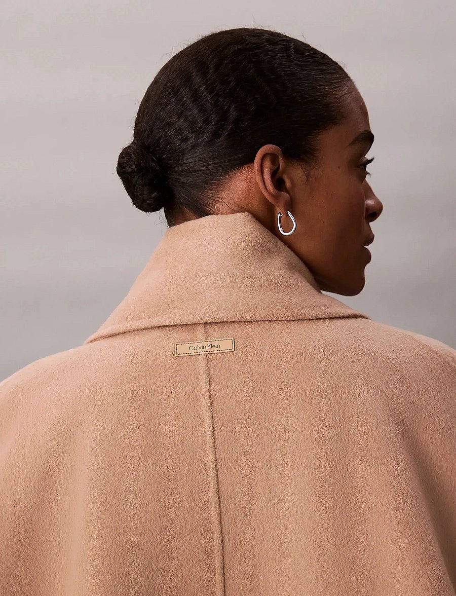 Calvin Klein - Dbl Face Wool Scarf Coat - talvejoped - amphora - 2