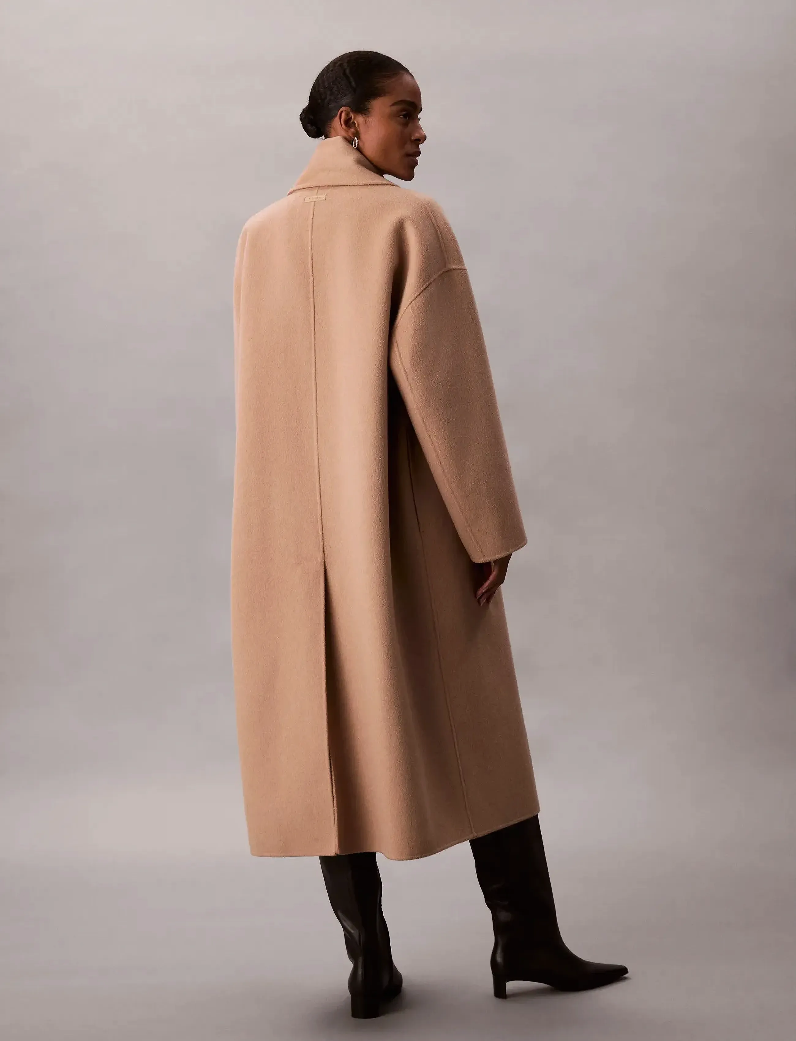 Calvin Klein - Dbl Face Wool Scarf Coat - vinterjakker - amphora - 5