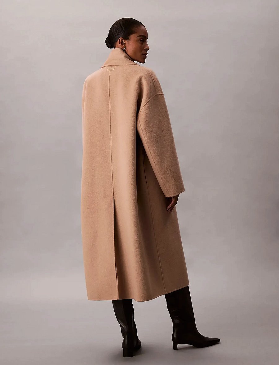 Calvin Klein - Dbl Face Wool Scarf Coat - talvejoped - amphora - 5