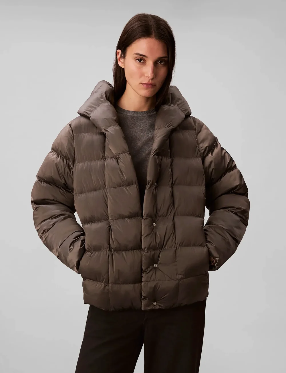 Calvin Klein - SHINE WRAP MID PUFFER - dunjakker - amphora - 0