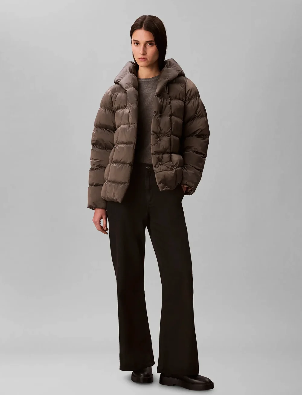 Calvin Klein - SHINE WRAP MID PUFFER - dunjakker - amphora - 4