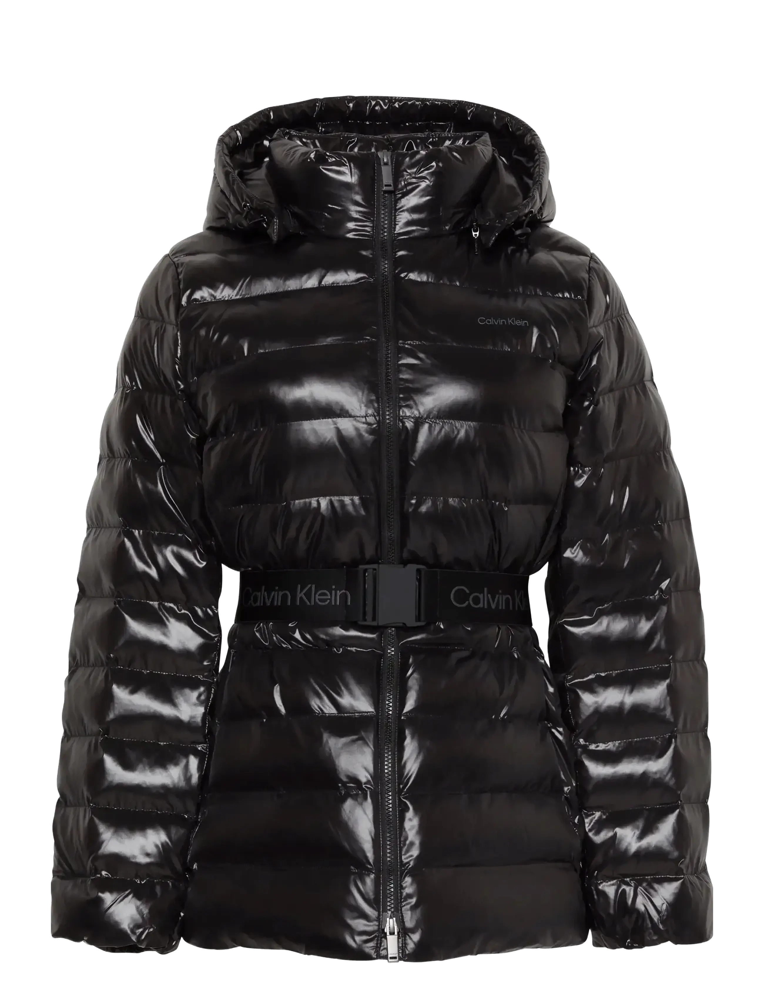 Calvin Klein BELTED LIGHTWEIGHT PUFFER - Kleidung - BLACK / black
