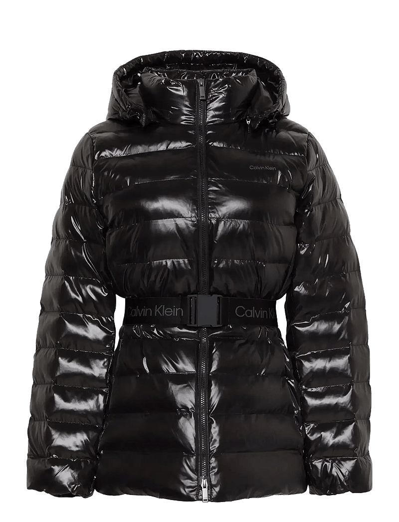 Calvin Klein - BELTED LIGHTWEIGHT PUFFER - winterjacken - black - 1