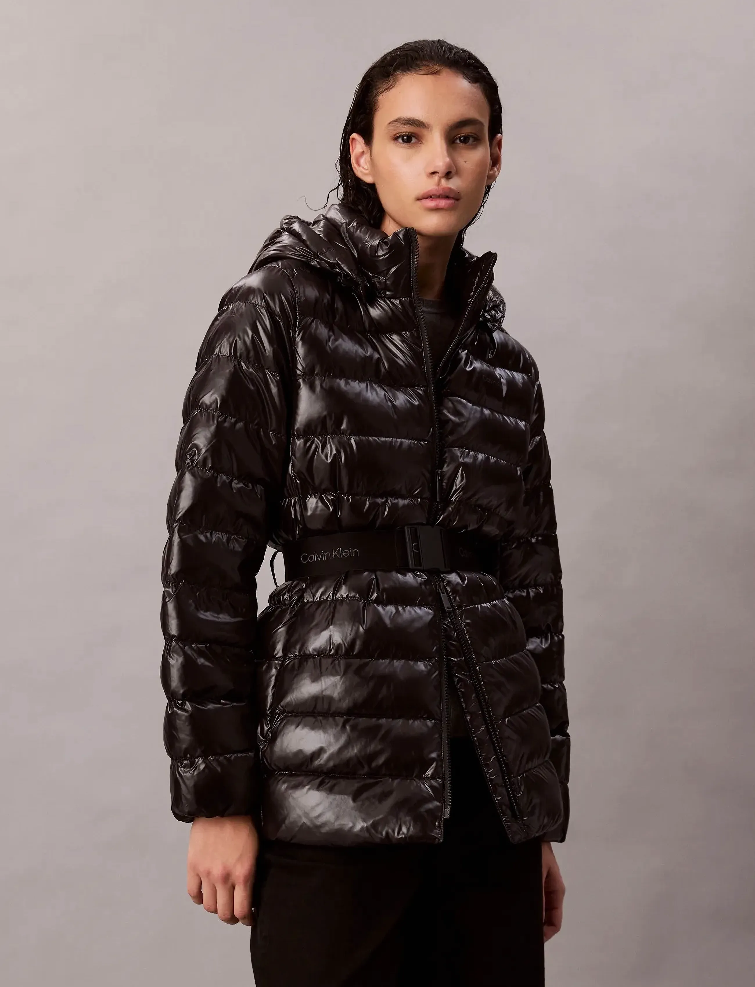 Belted Lightweight Puffer 2
