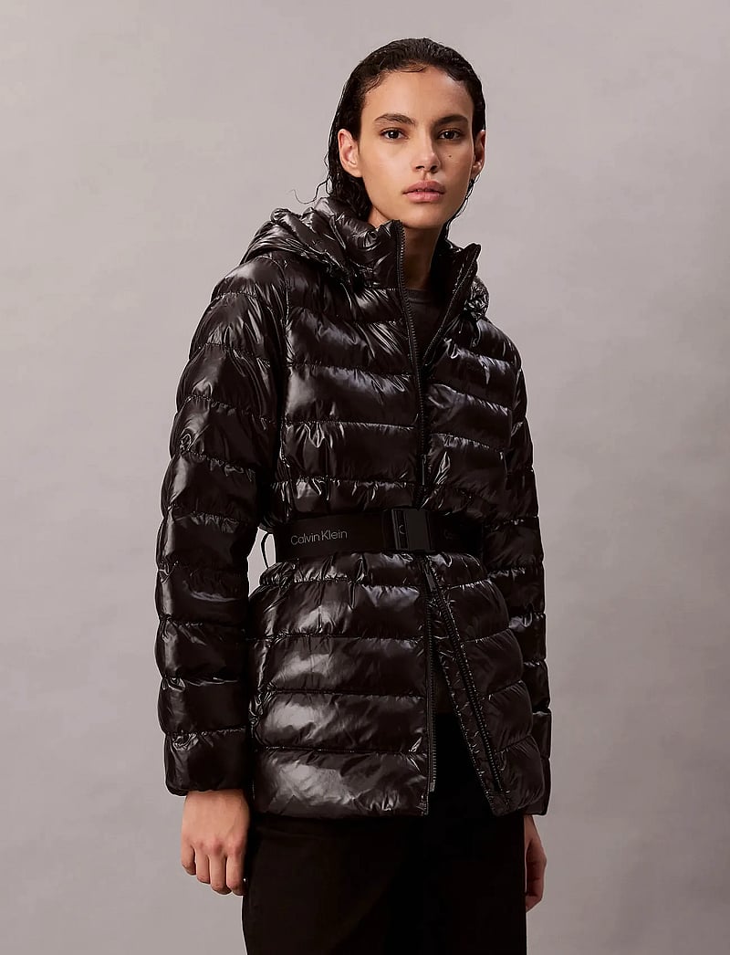 Calvin Klein - BELTED LIGHTWEIGHT PUFFER - winterjacken - black - 2