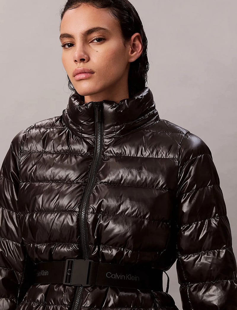 Calvin Klein - BELTED LIGHTWEIGHT PUFFER - winterjacken - black - 3