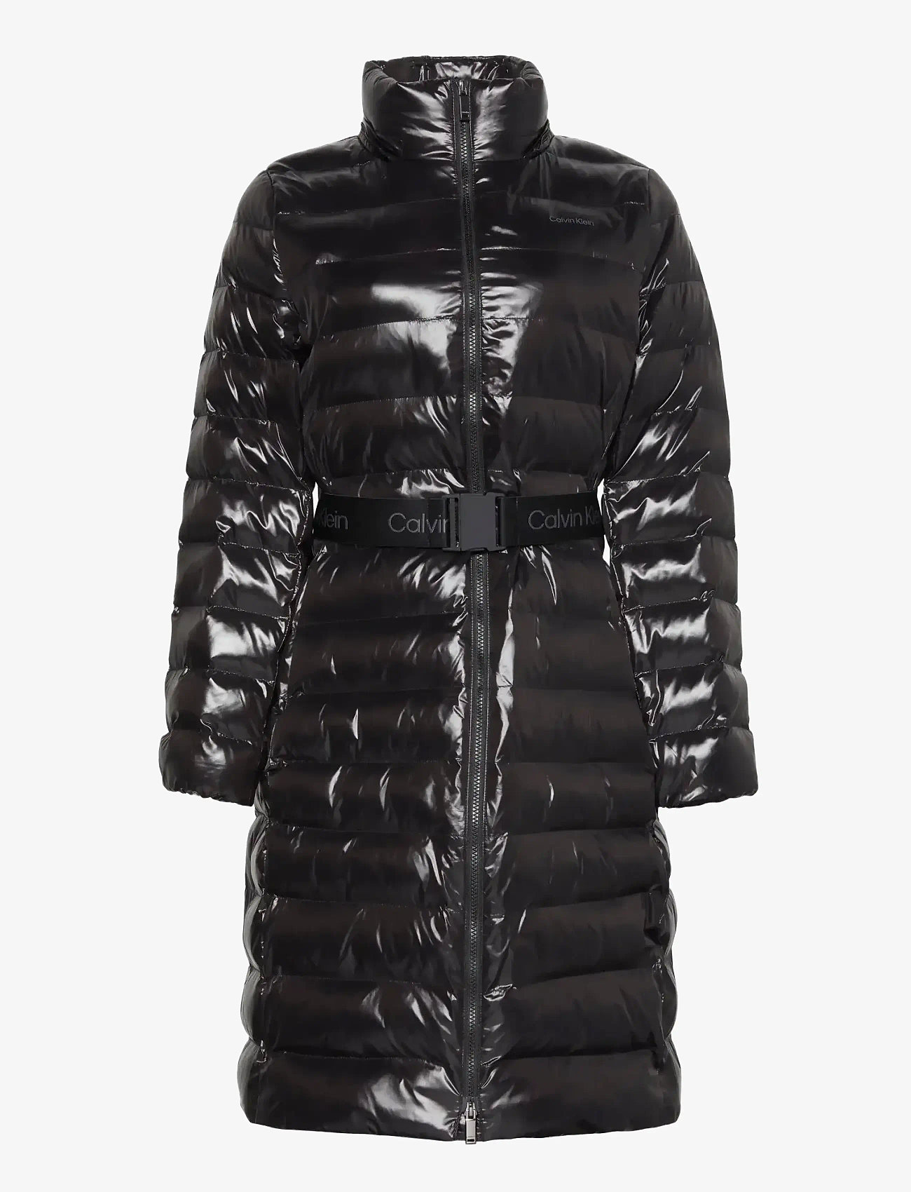 Calvin Klein - BELTED LIGHTWEIGHT LONG PUFFER - vetrarjakkar - black - 1