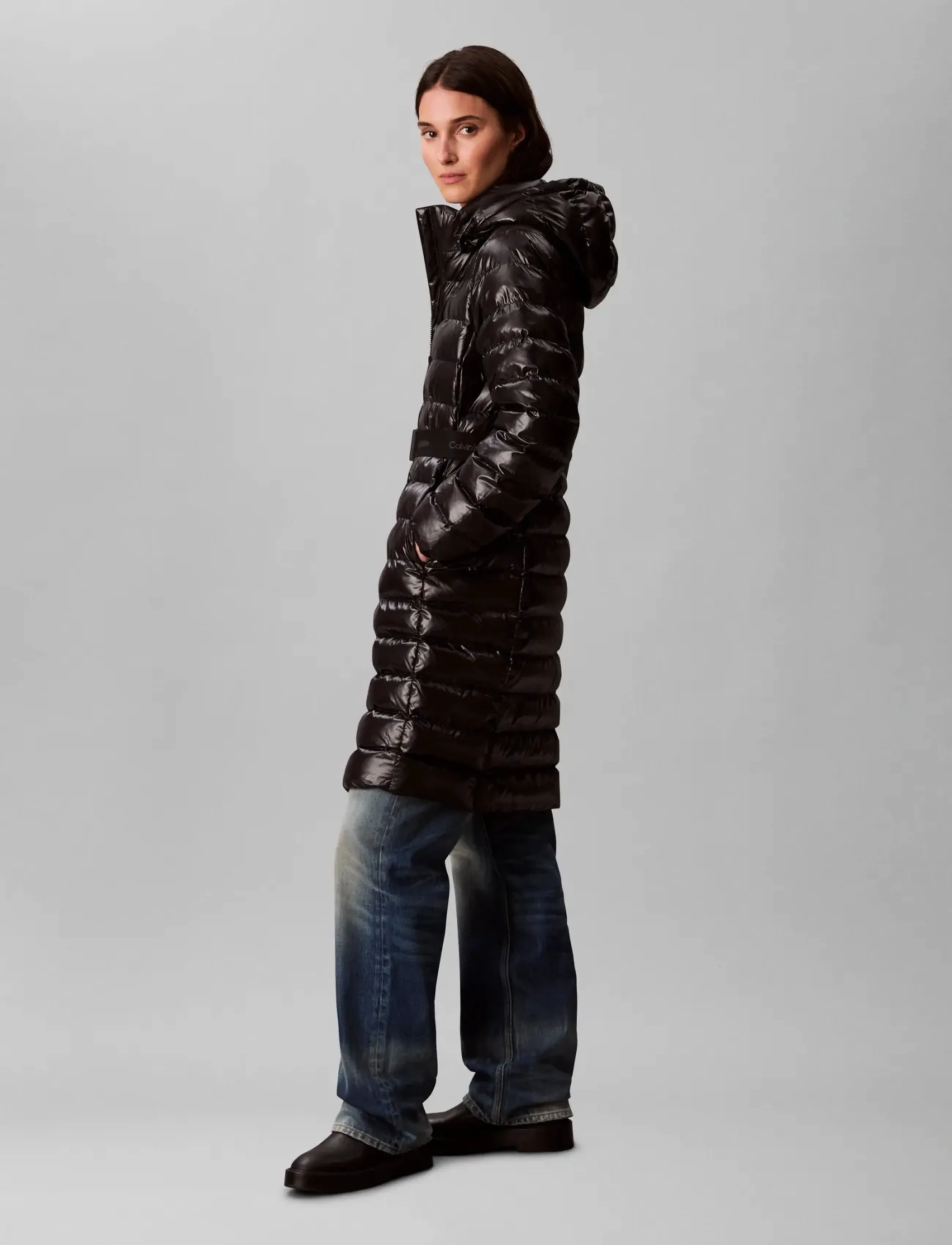 Belted Lightweight Long Puffer 2